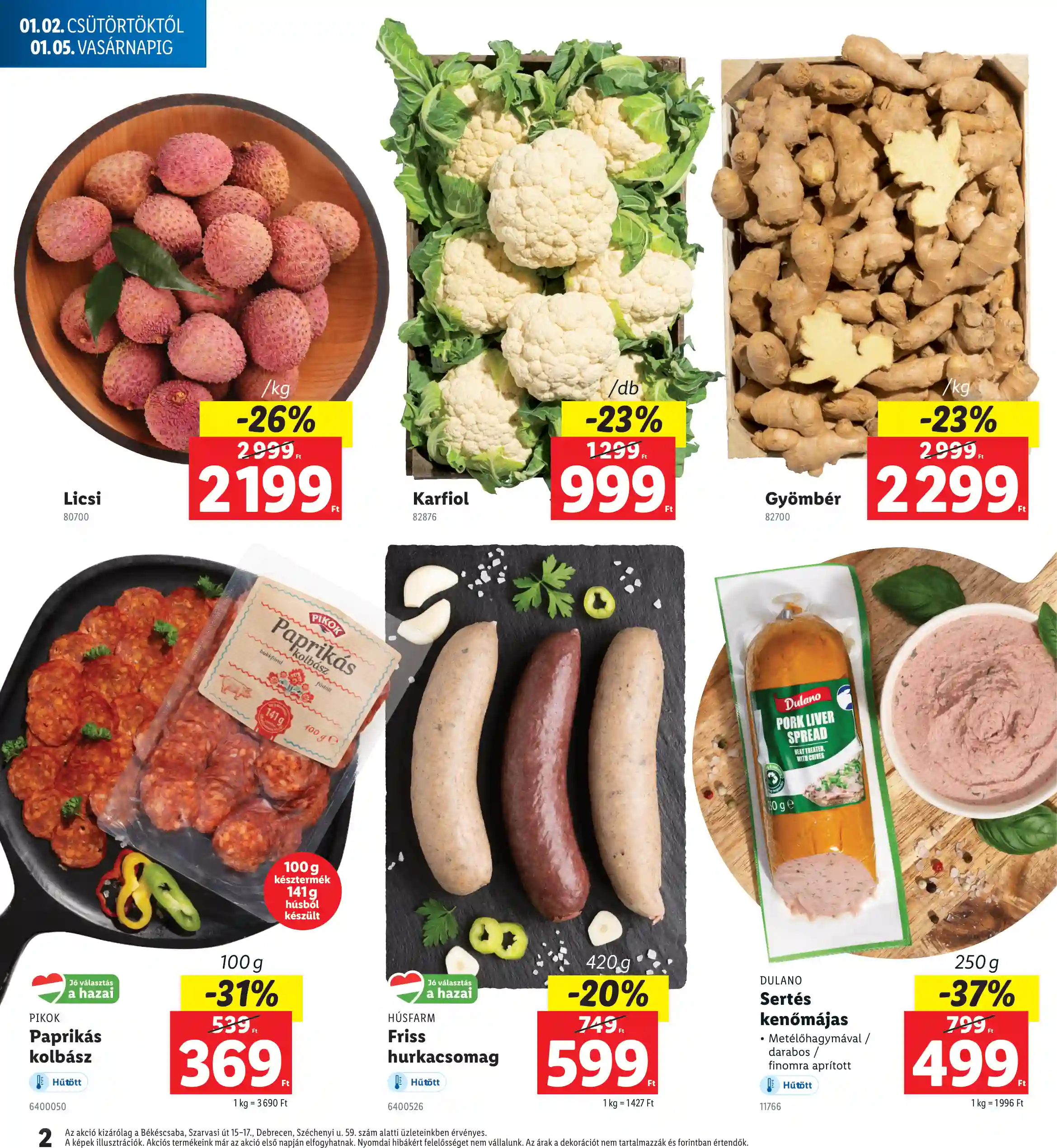 Lidl akciós újság 1. hét (Regionális akciók) (2 oldal)