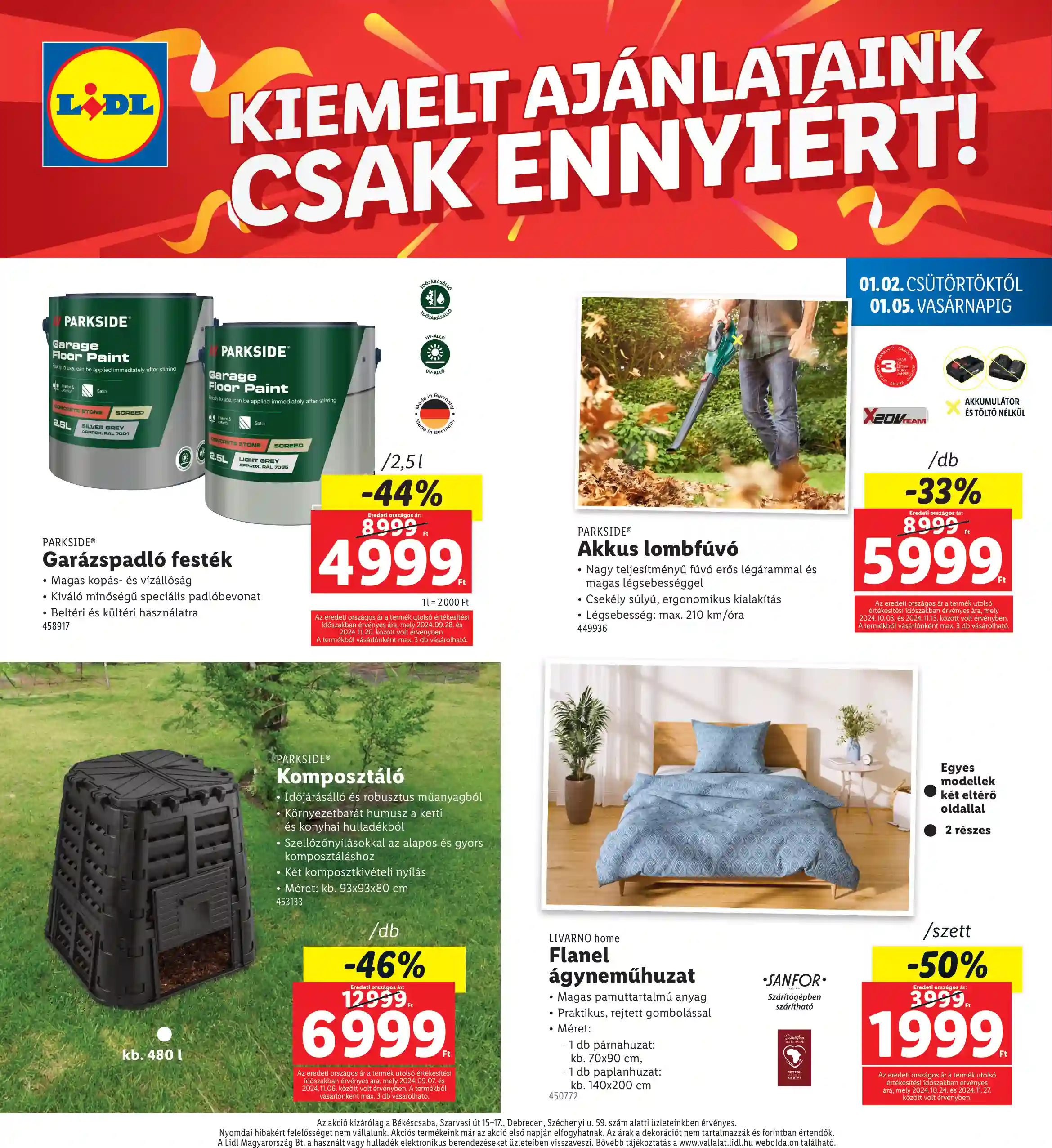 Lidl akciós újság 1. hét (Regionális akciók) (4 oldal)