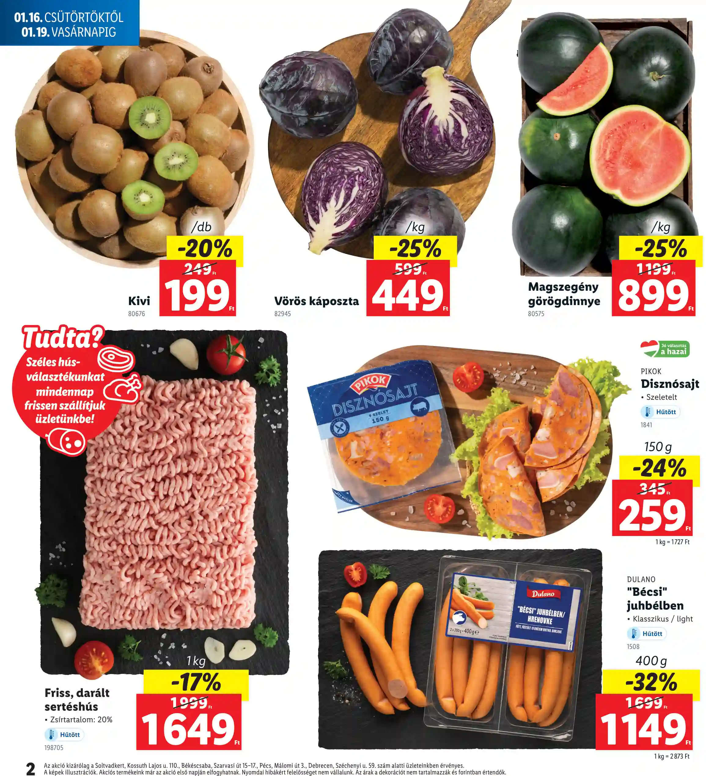 Lidl akciós újság 3. hét (Regionális akciók) (2 oldal)
