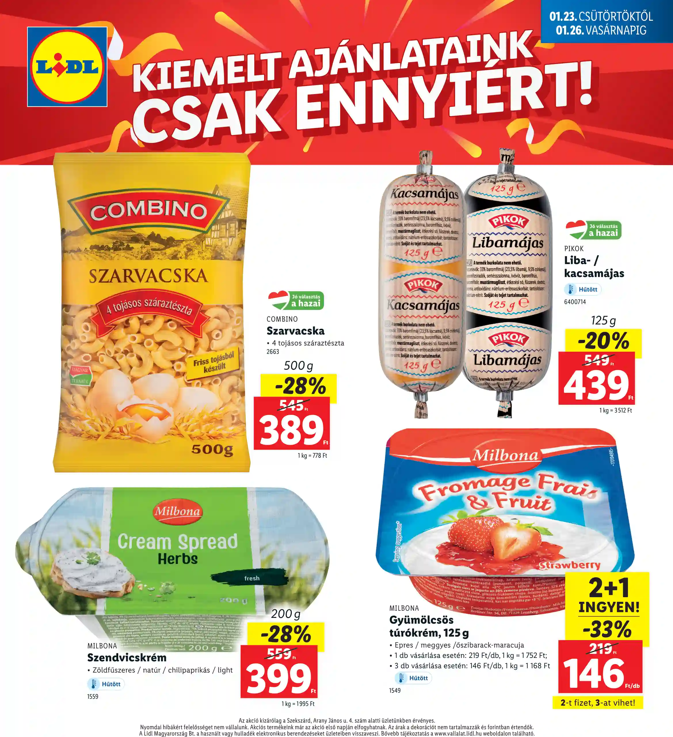 Lidl akciós újság 4. hét (Regionális akciók – Szekszárd) (4 oldal)