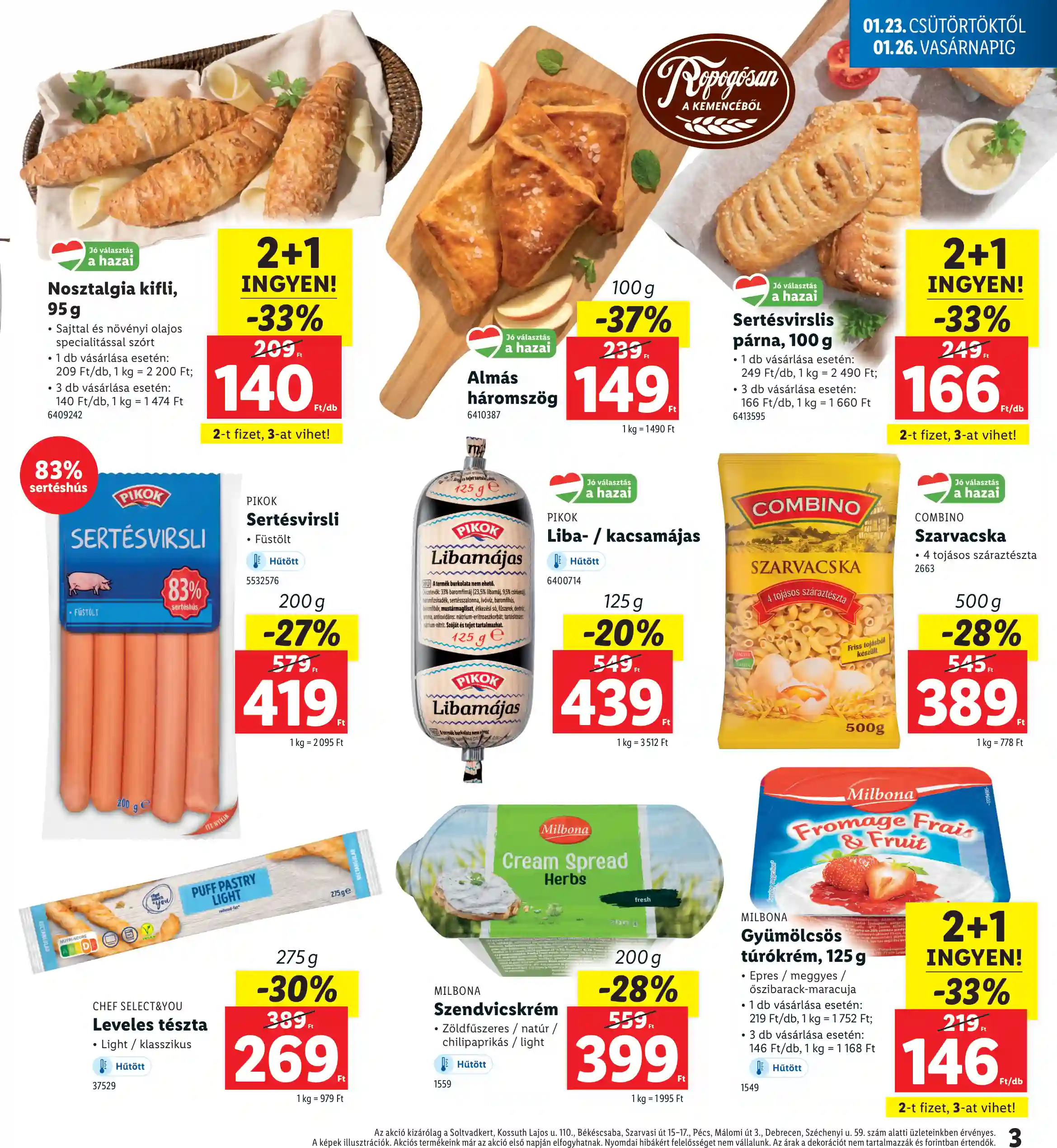 Lidl akciós újság 4. hét (Regionális akciók) (3 oldal)