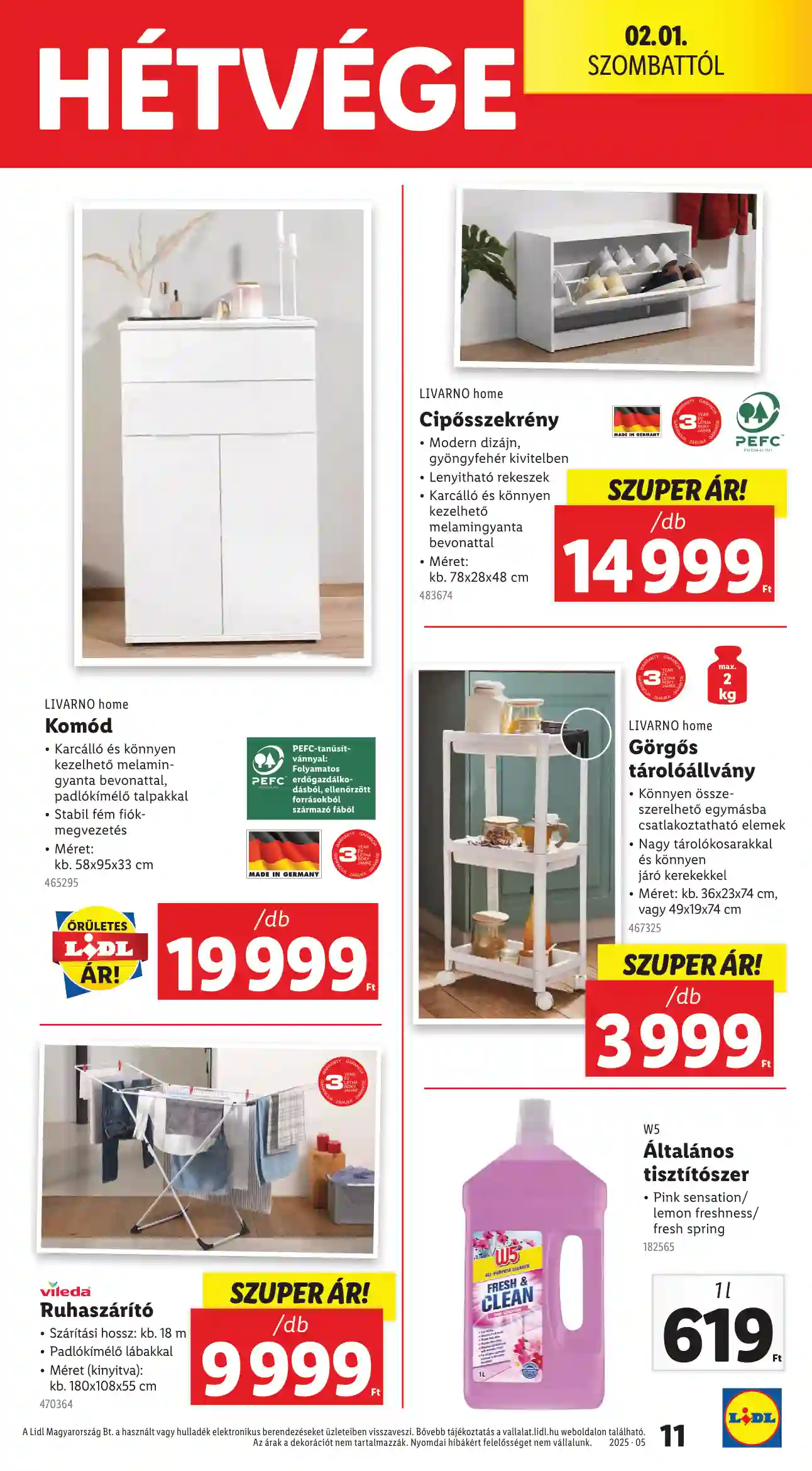 Lidl akciós újság 5. hét (Érvényes 01.30-tól) (3 oldal)