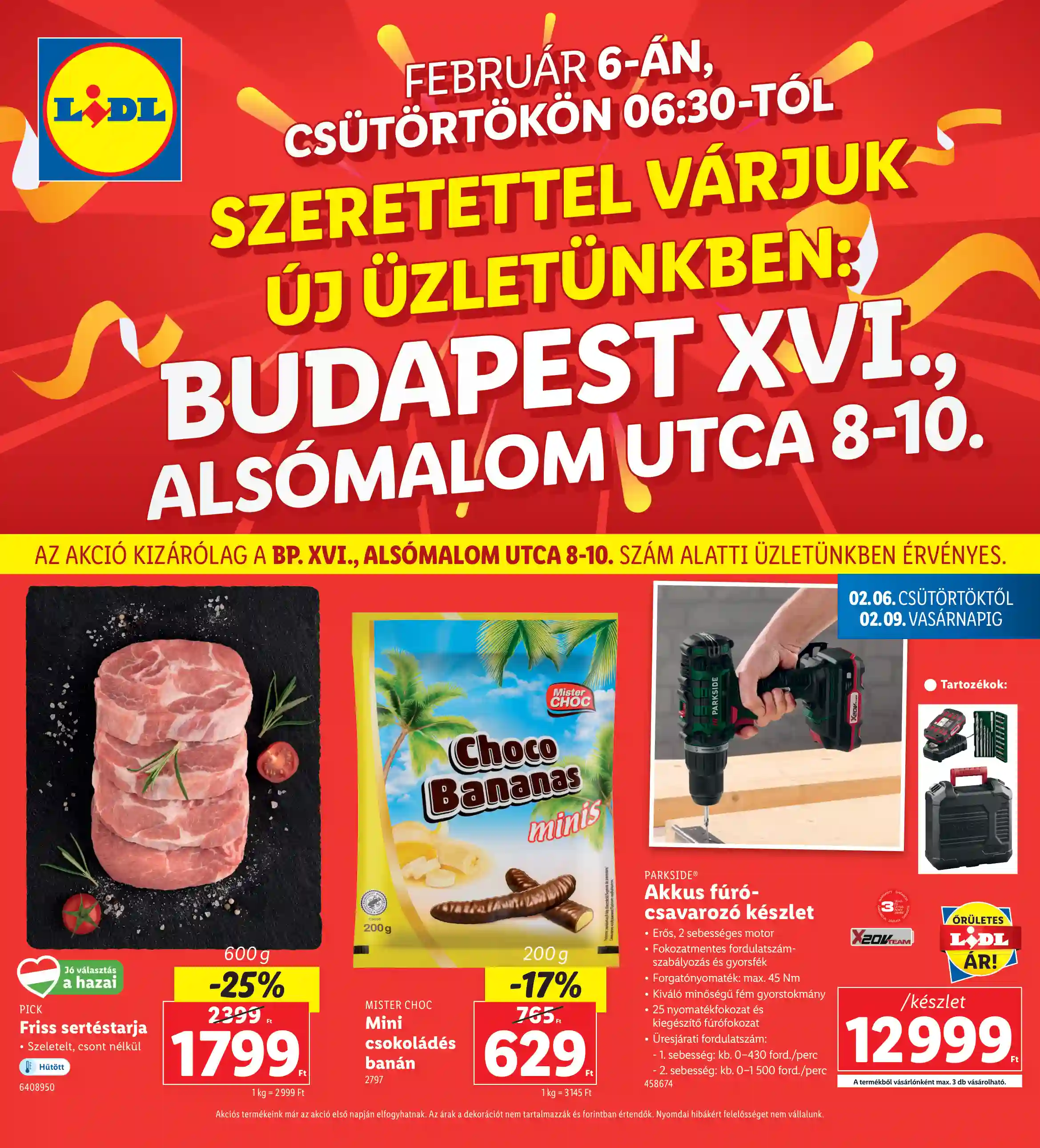 LIDL Nyitási akciók – Bp. XVI. ker 6.hét