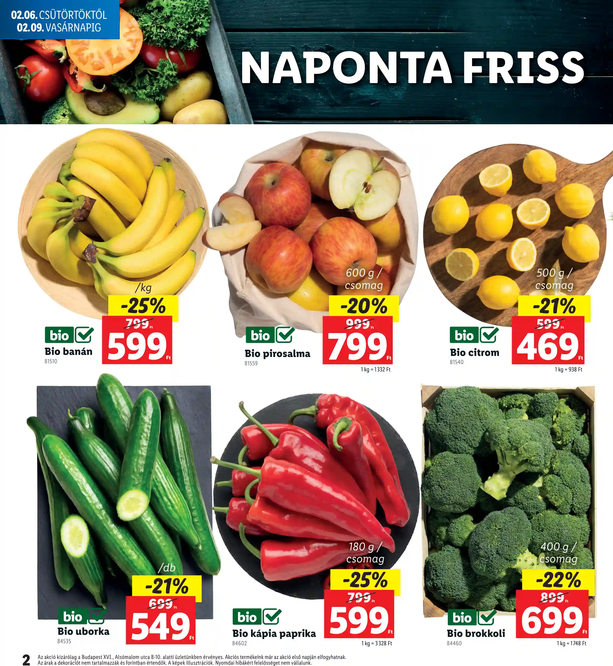 Lidl akciós újság 6. hét (Nyitási akciók – Bp. XVI. ker) (2 oldal)