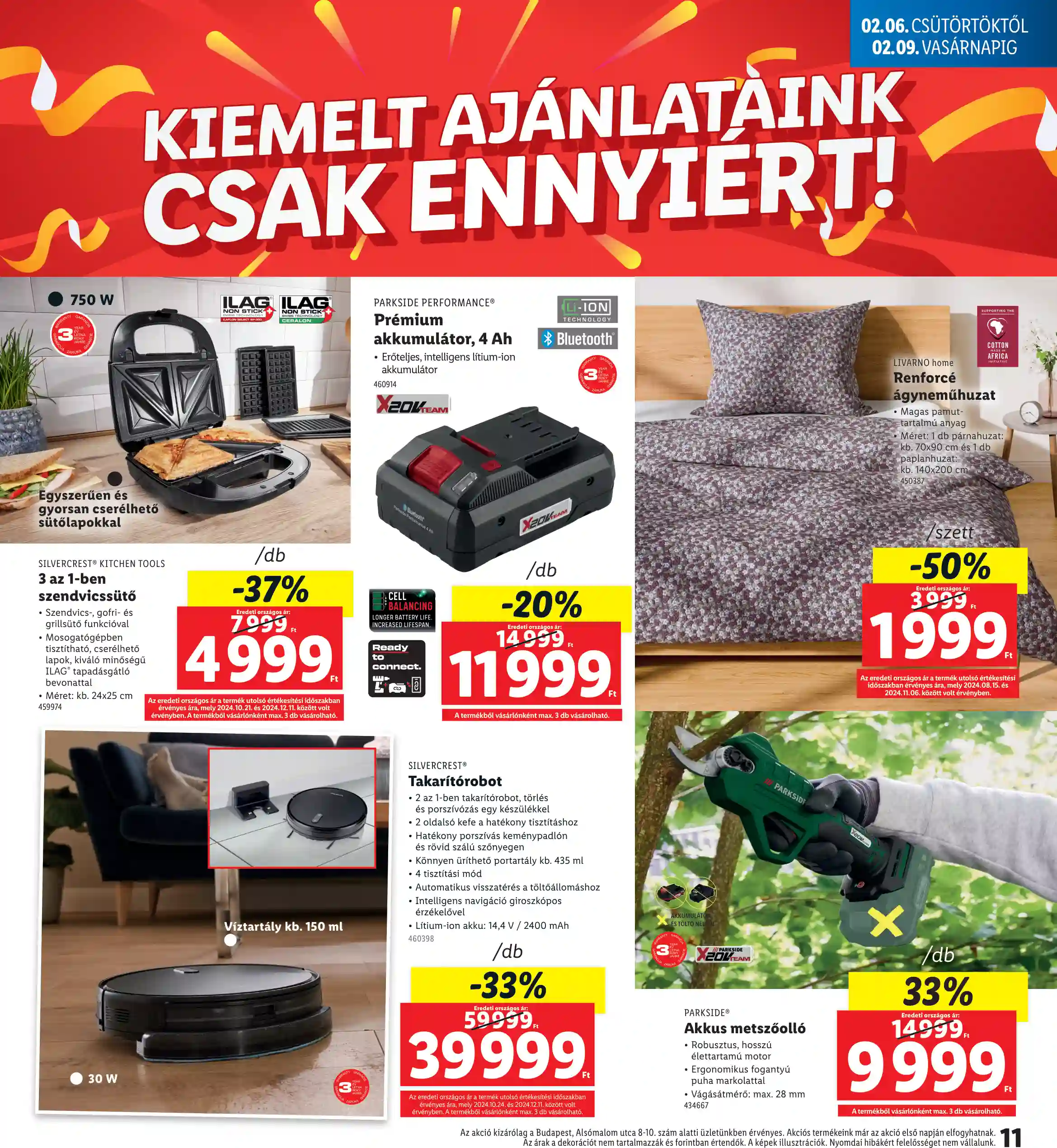 Lidl akciós újság 6. hét (Nyitási akciók – Bp. XVI. ker) (3 oldal)