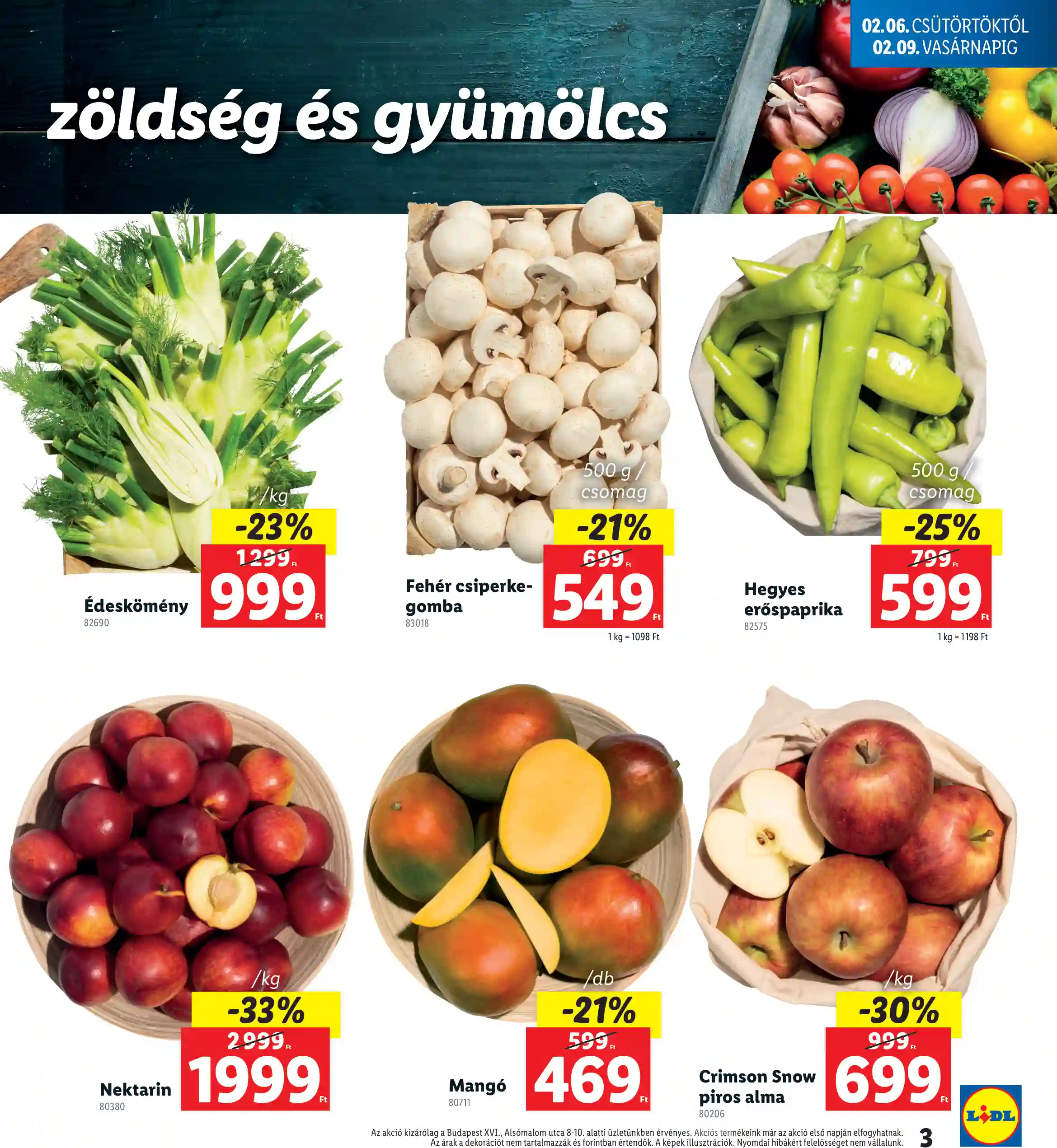 Lidl akciós újság 6. hét (Nyitási akciók – Bp. XVI. ker) (5 oldal)
