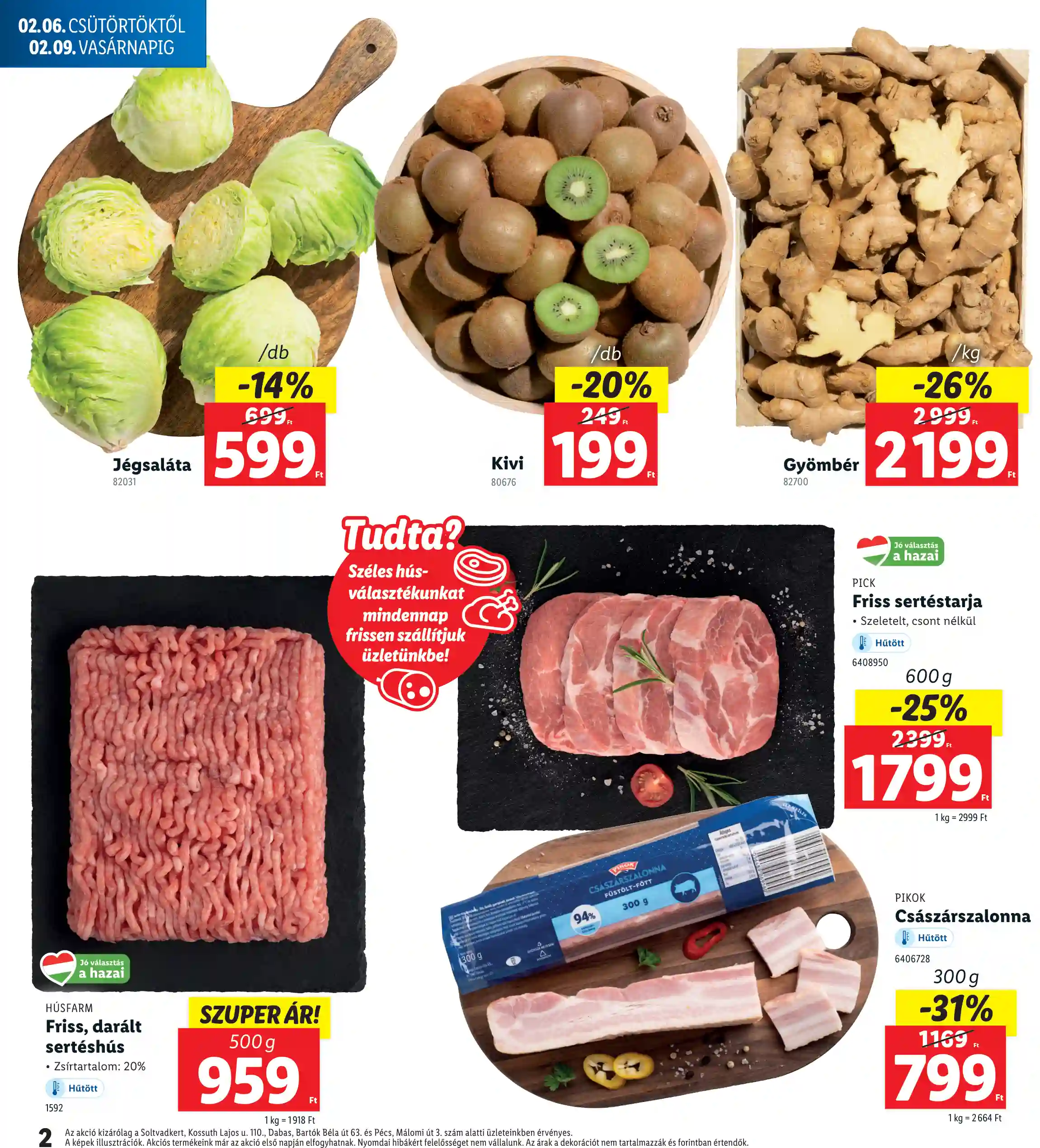 Lidl akciós újság 6. hét (Regionális akciók) (2 oldal)