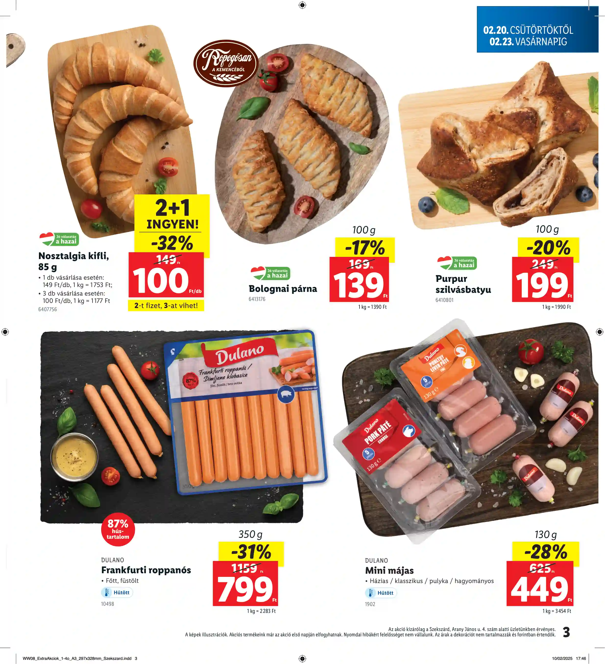 Lidl akciós újság 8. hét (Regionális akciók – Szekszárd) (3 oldal)
