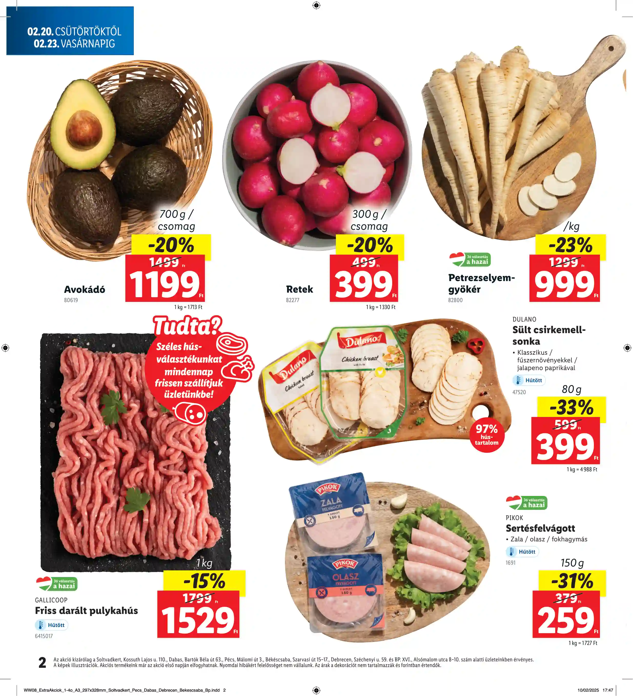 Lidl akciós újság 8. hét (Regionális akciók) (2 oldal)