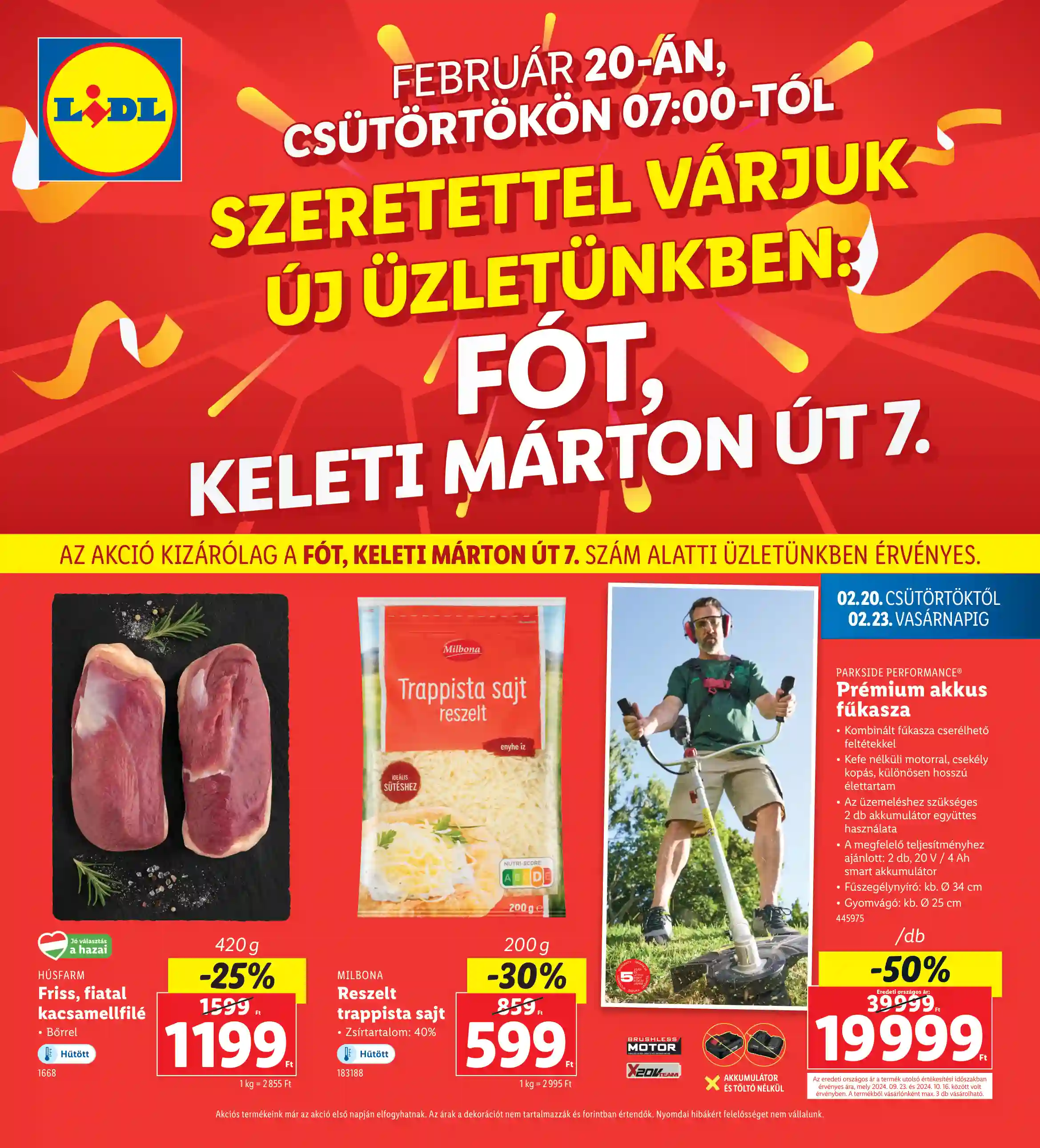 LIDL Nyitási akciók – Fót 8.hét
