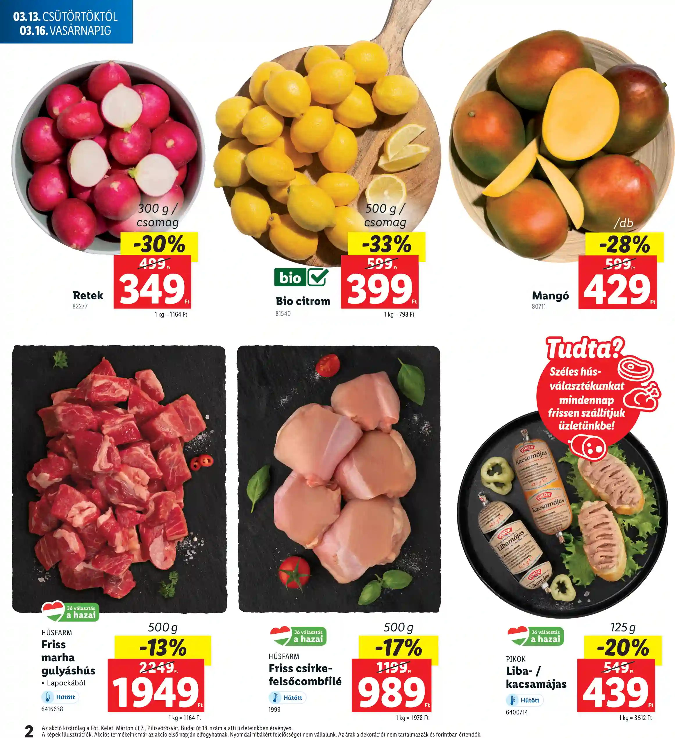 Lidl akciós újság 11. hét (Regionális akciók) (2 oldal)