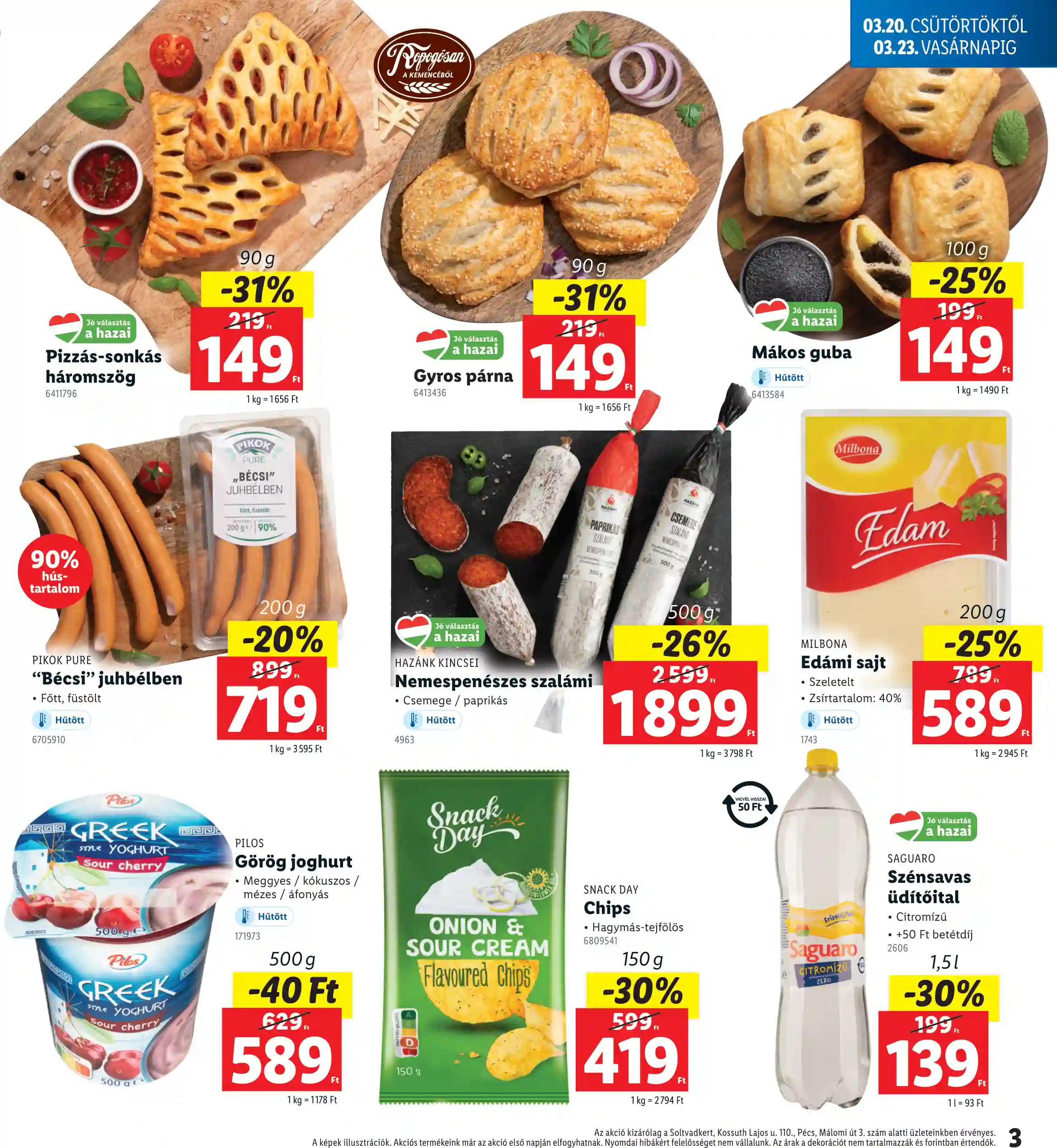 Lidl akciós újság 12. hét (Regionális akciók) (3 oldal)