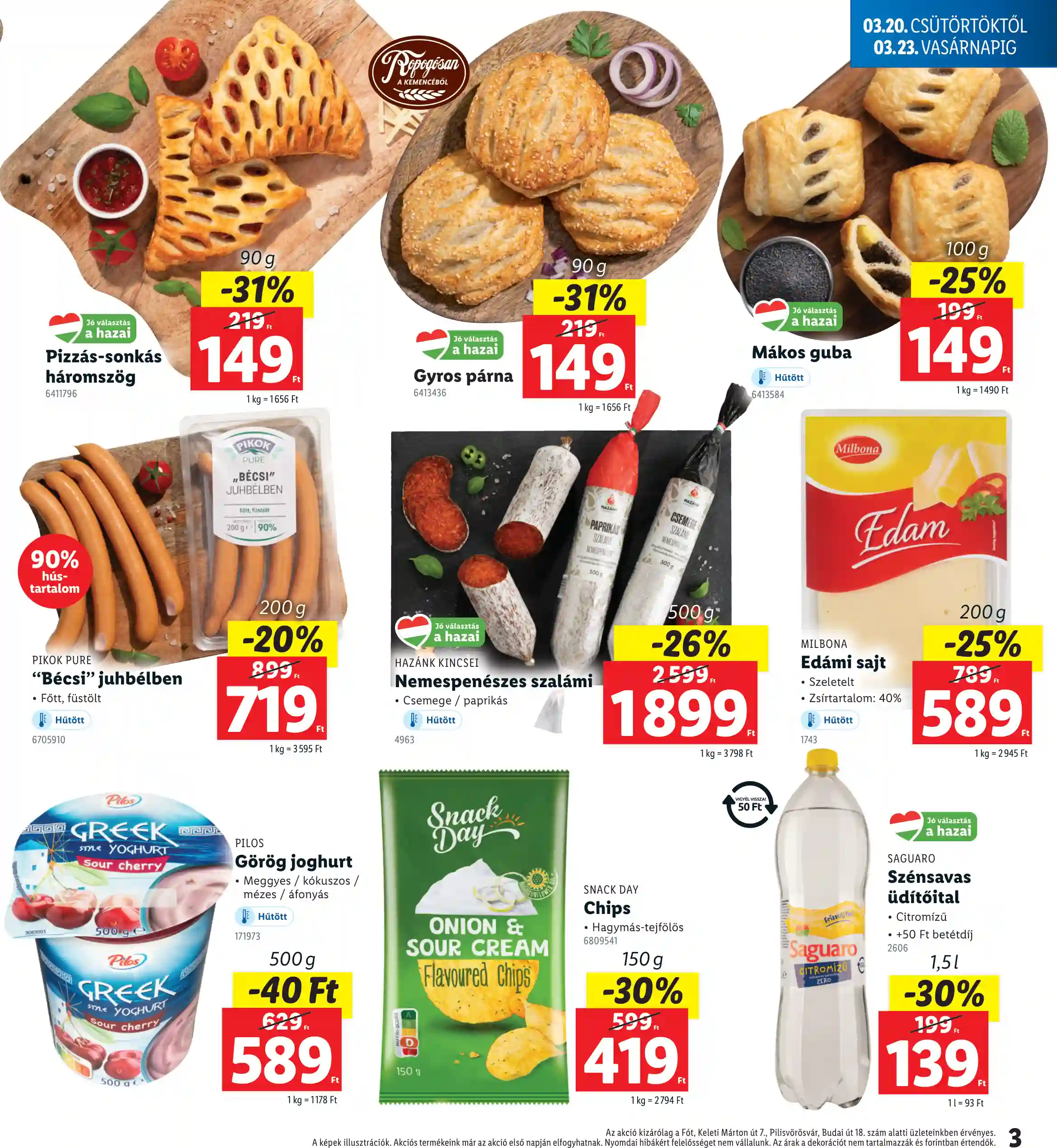 Lidl akciós újság 12. hét (Regionális akciók) (3 oldal)