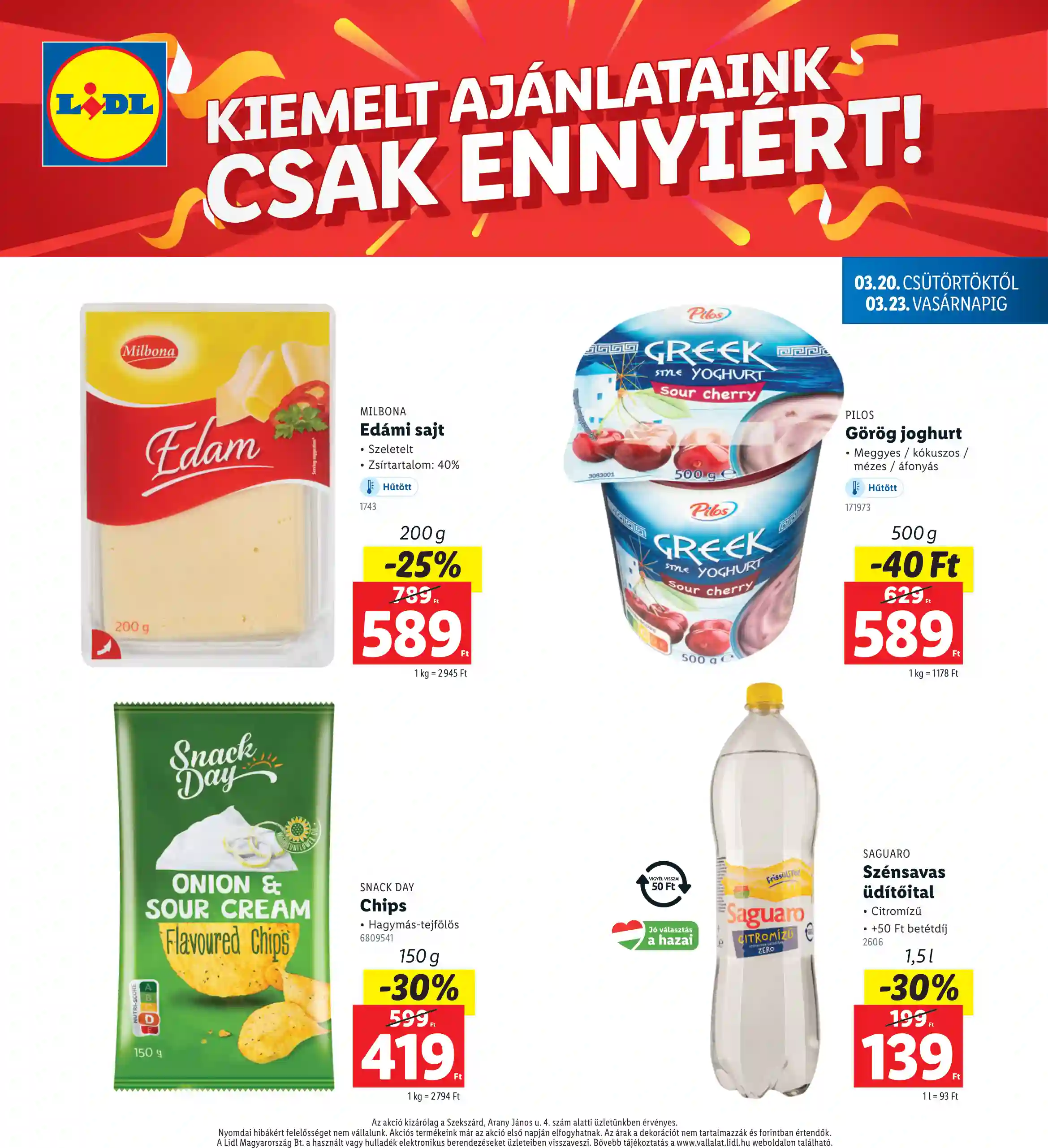 Lidl akciós újság 12. hét (Regionális akciók – Szekszárd) (4 oldal)