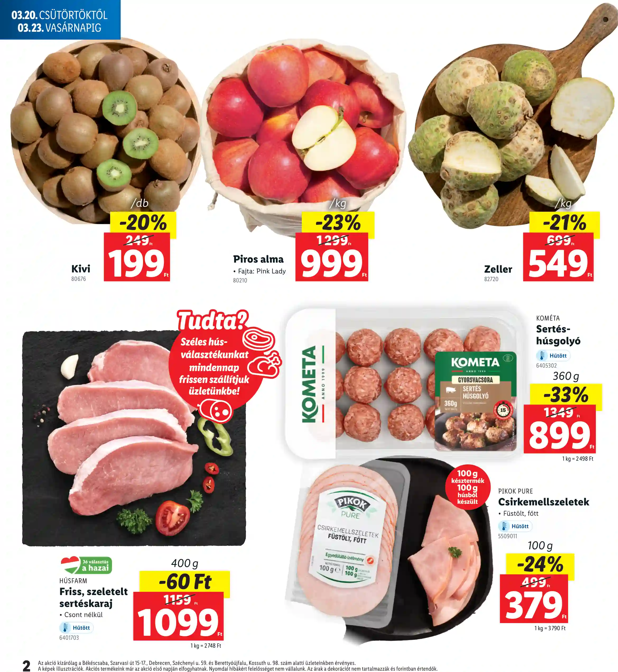 Lidl akciós újság 12. hét (Regionális akciók) (2 oldal)