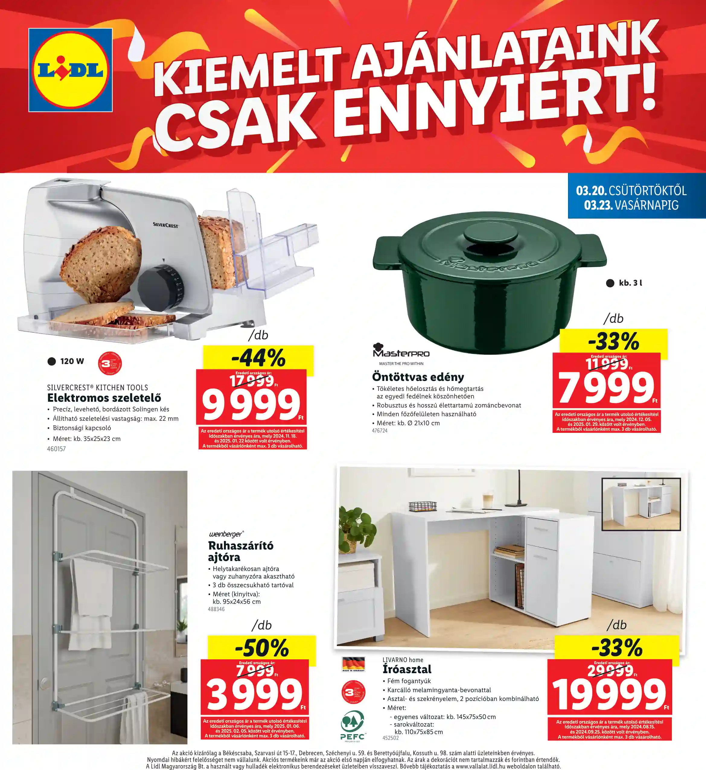 Lidl akciós újság 12. hét (Regionális akciók) (4 oldal)