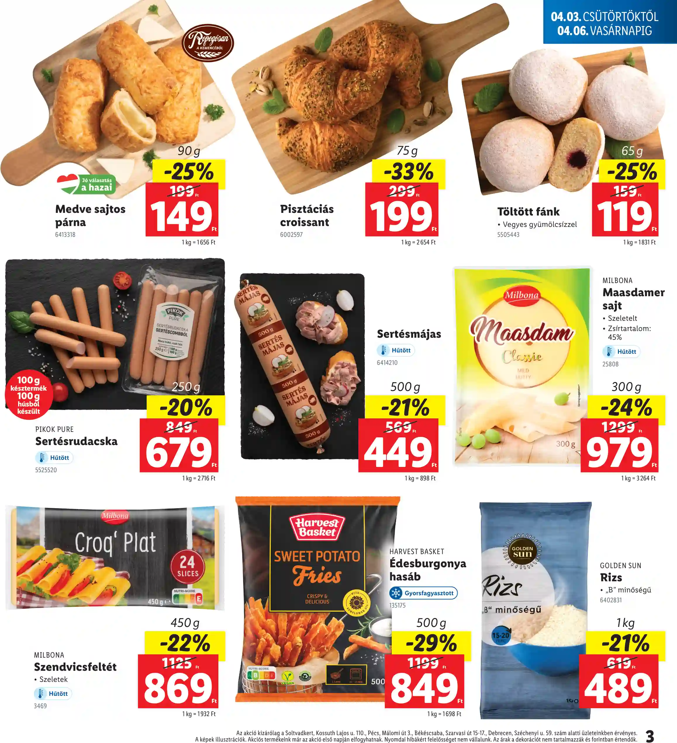 Lidl akciós újság 14. hét (Regionális akciók) (3 oldal)