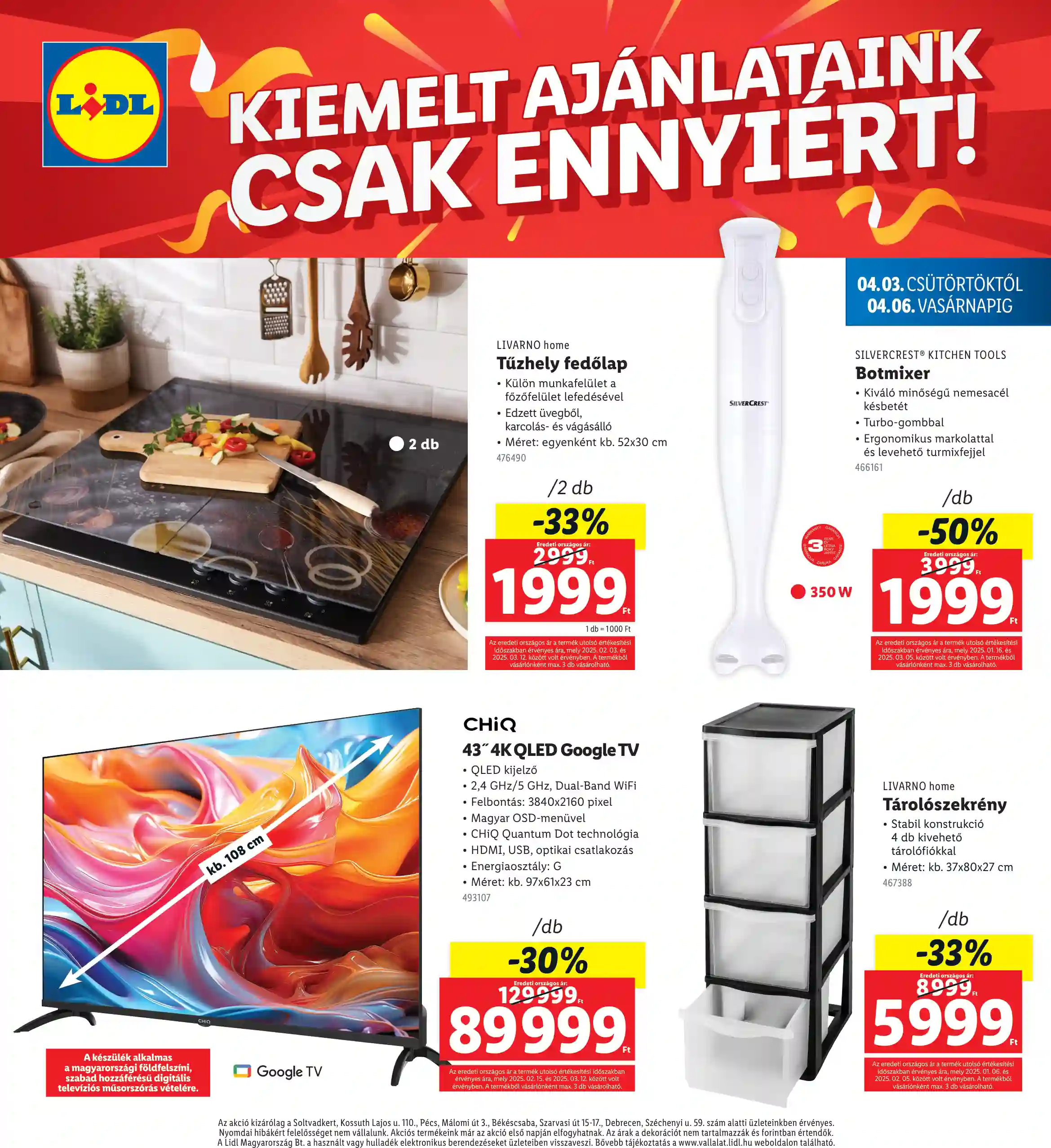 Lidl akciós újság 14. hét (Regionális akciók) (4 oldal)