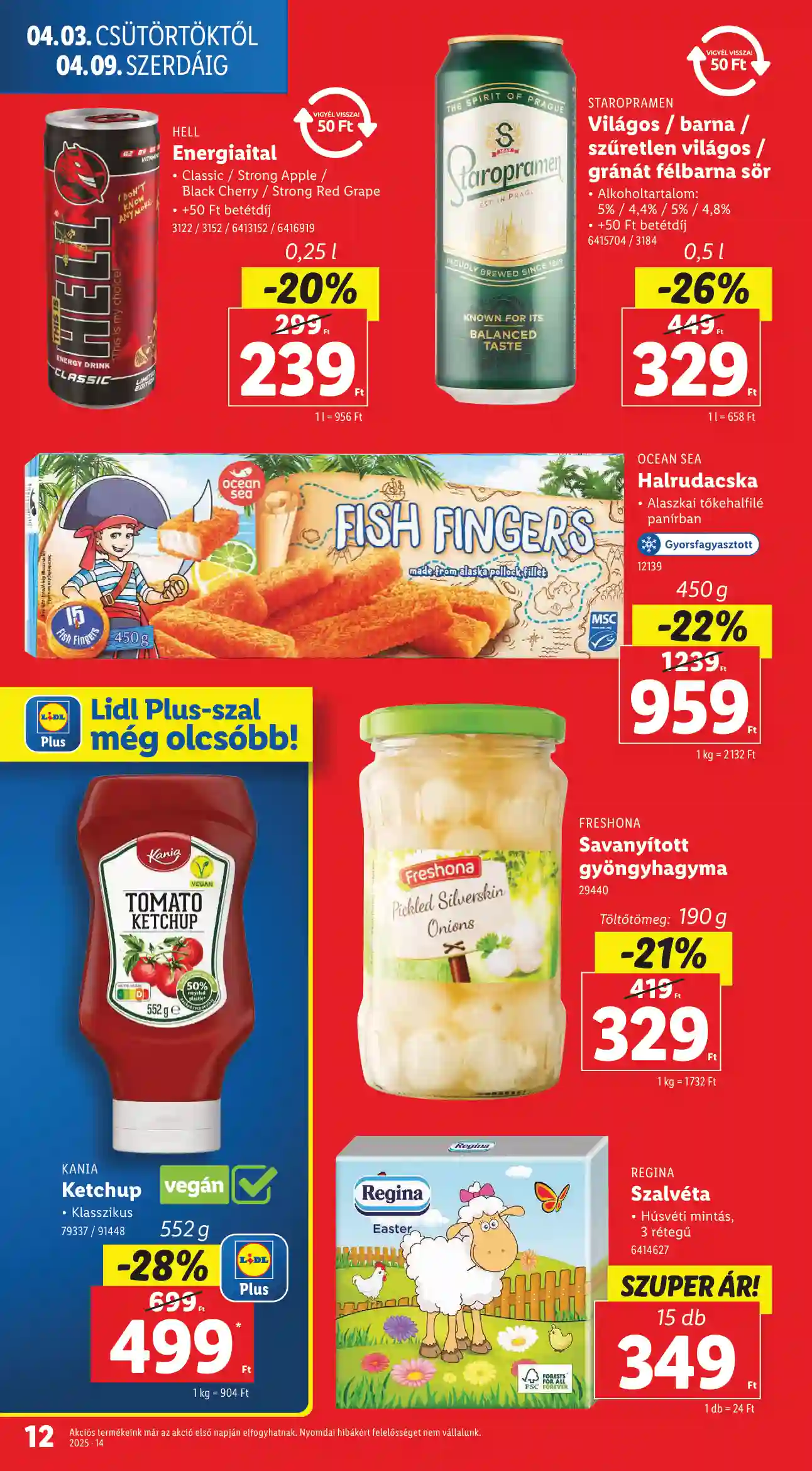 Lidl akciós újság 14. hét (Érvényes 04.03-tól) (4 oldal)