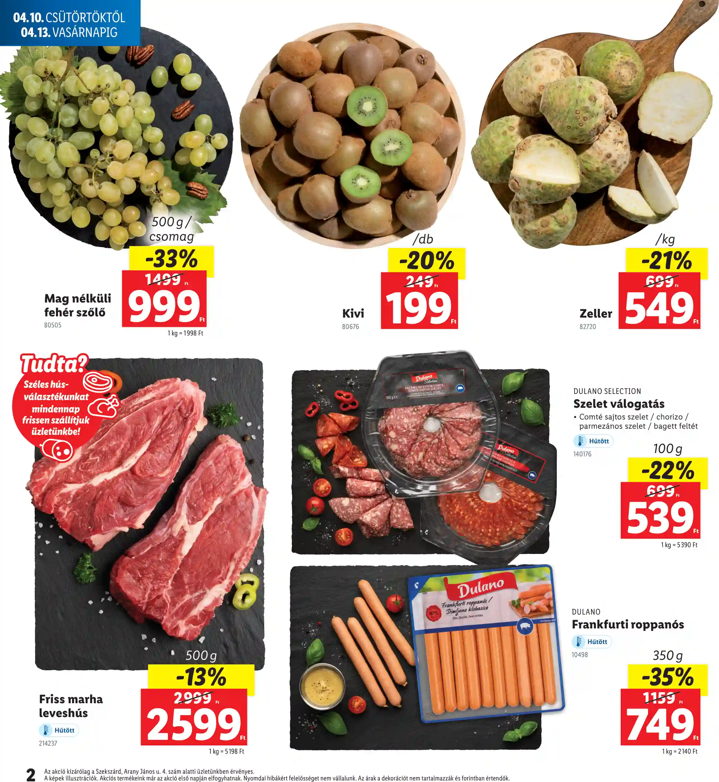 Lidl akciós újság 15. hét (Regionális akciók – Szekszárd) (2 oldal)