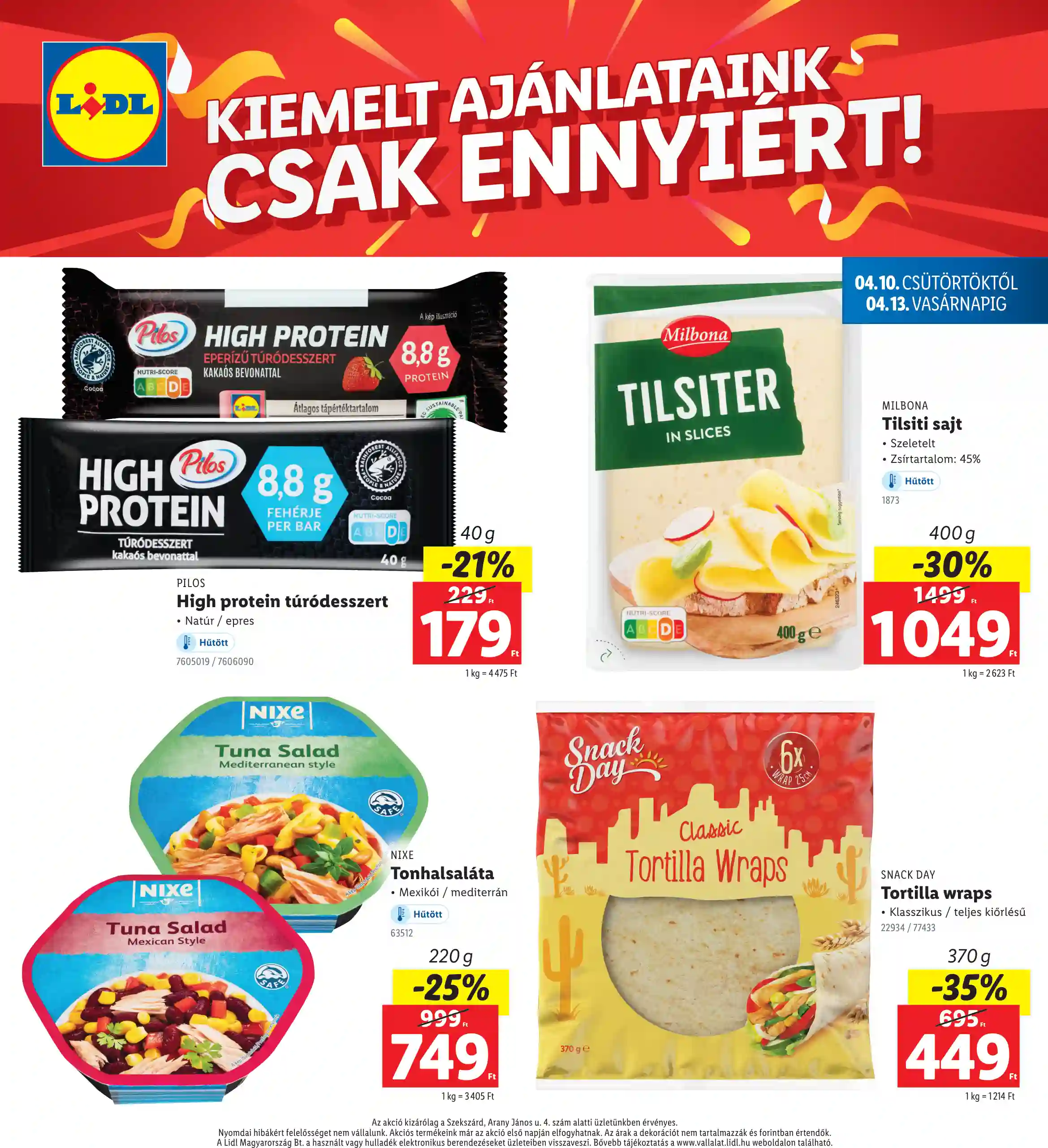 Lidl akciós újság 15. hét (Regionális akciók – Szekszárd) (4 oldal)