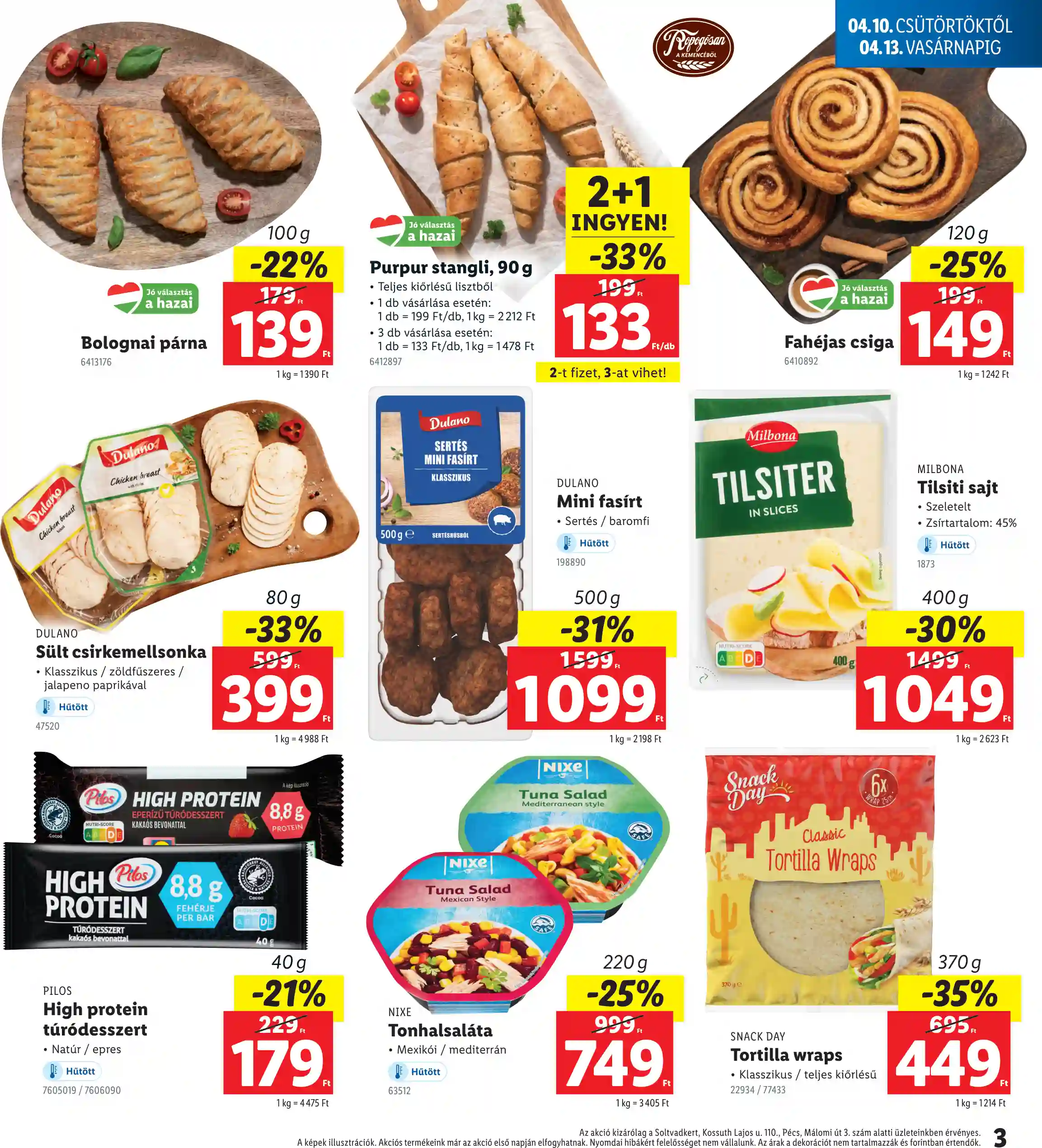 Lidl akciós újság 15. hét (Regionális akciók) (3 oldal)
