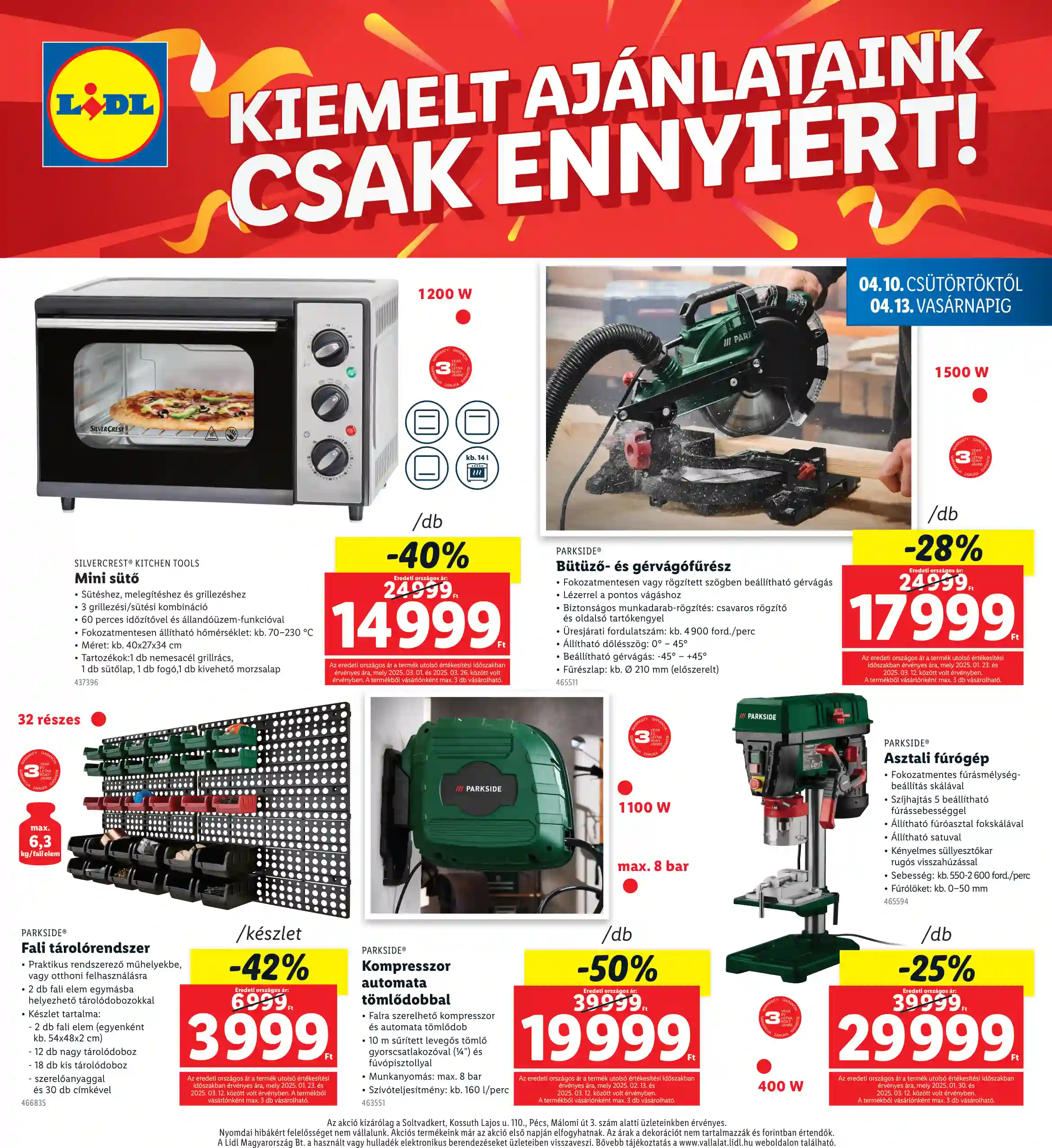 Lidl akciós újság 15. hét (Regionális akciók) (4 oldal)