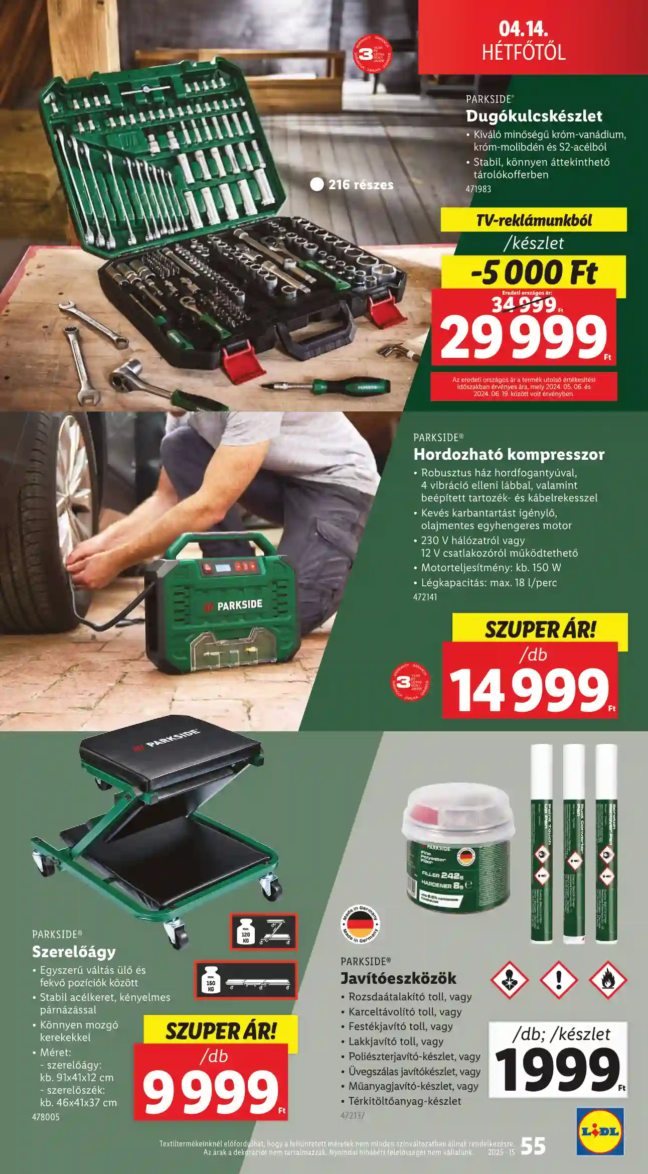 Lidl akciós újság 15. hét (Érvényes 04.10-től) (3 oldal)