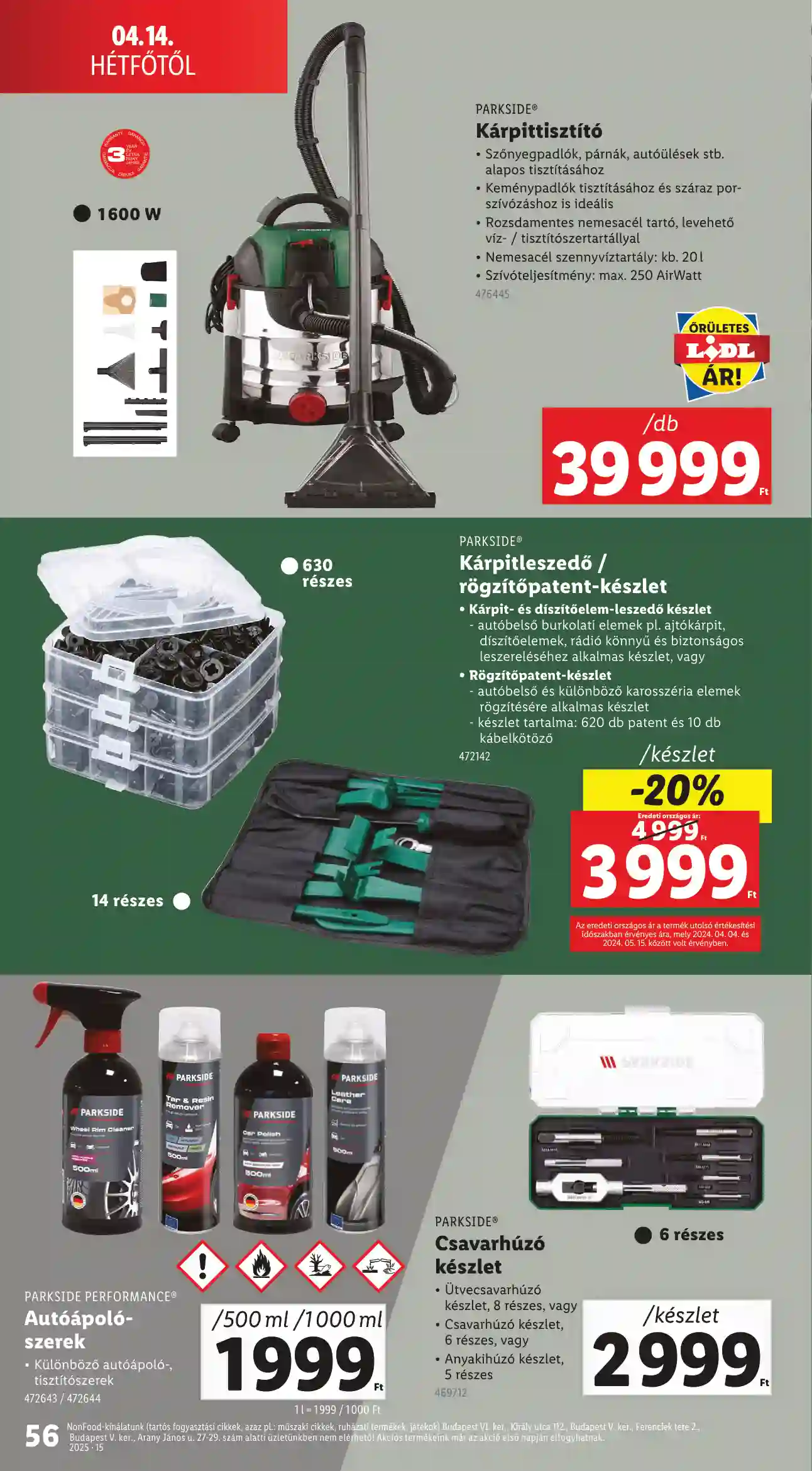Lidl akciós újság 15. hét (Érvényes 04.10-től) (4 oldal)