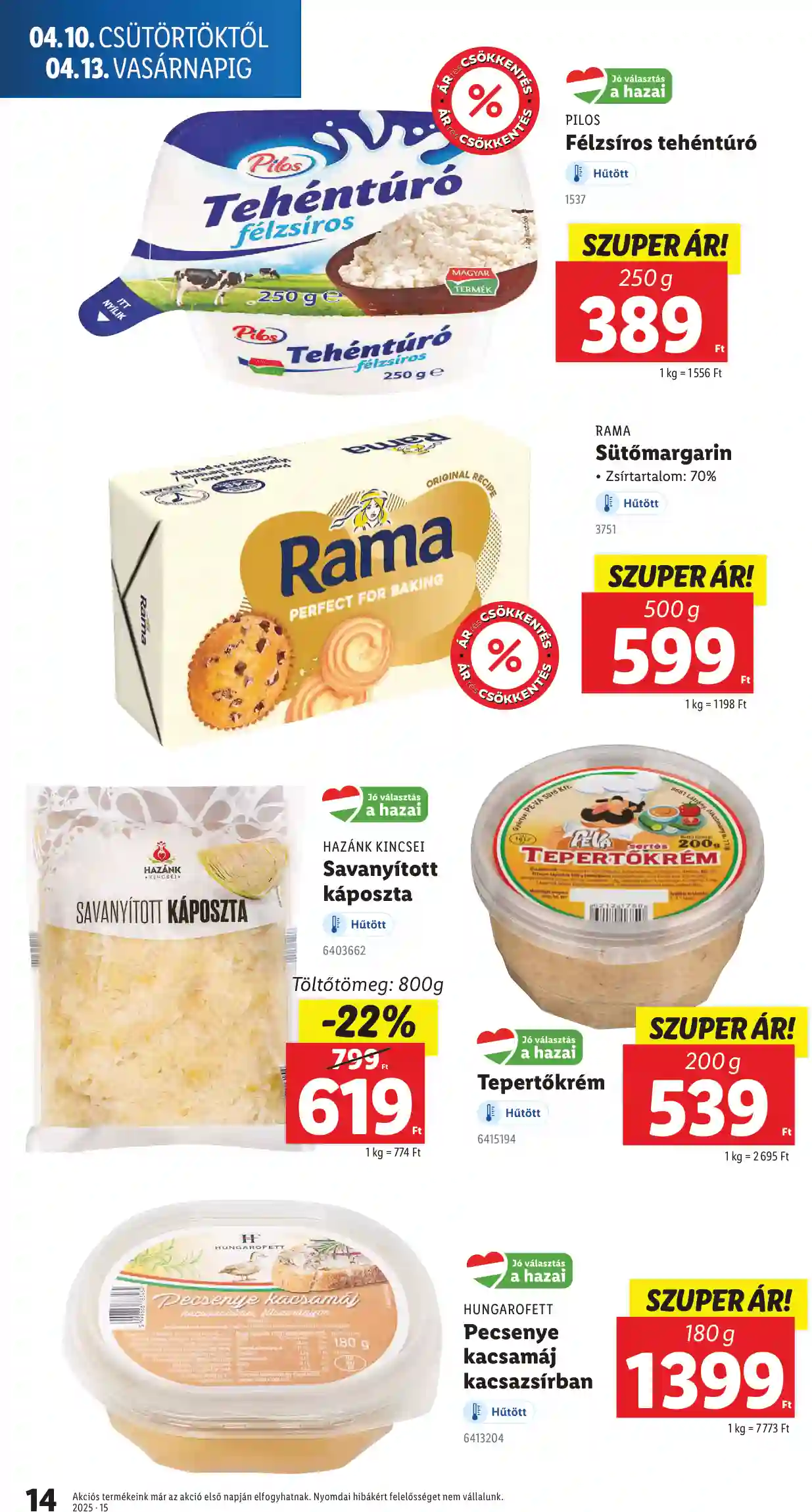 Lidl akciós újság 15. hét (Érvényes 04.10-től) (6 oldal)