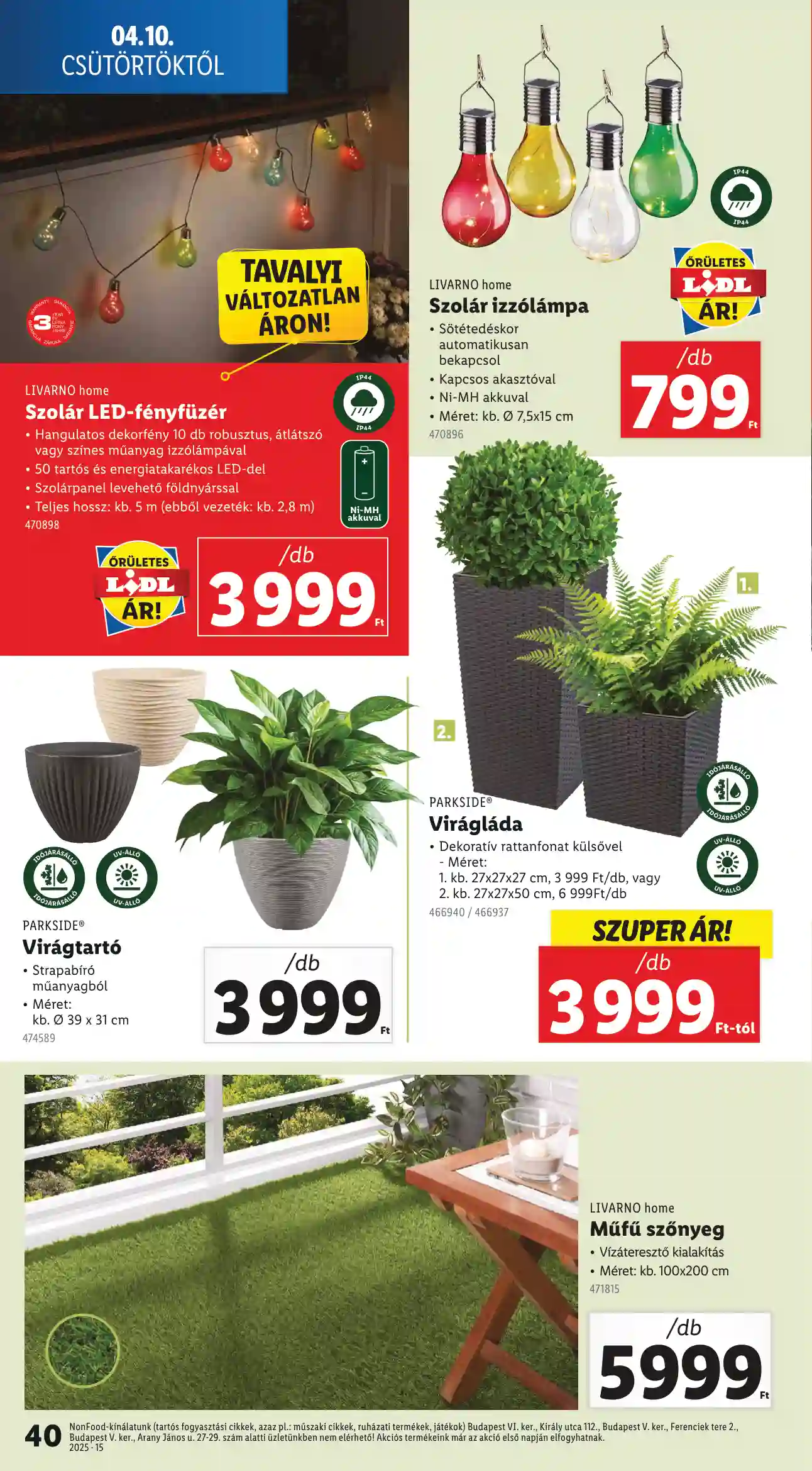 Lidl akciós újság 15. hét (Érvényes 04.10-től) (34 oldal)
