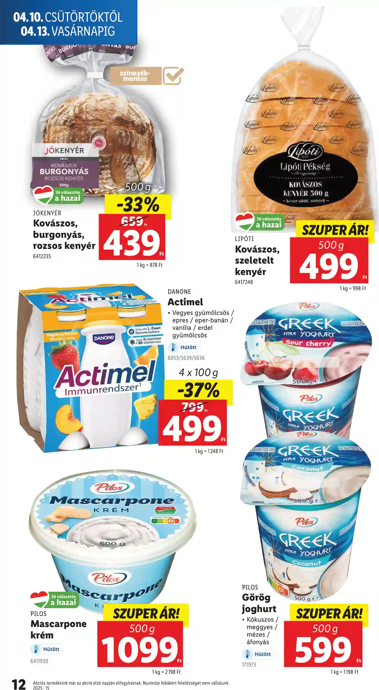 Lidl akciós újság 15. hét (Érvényes 04.10-től) (4 oldal)