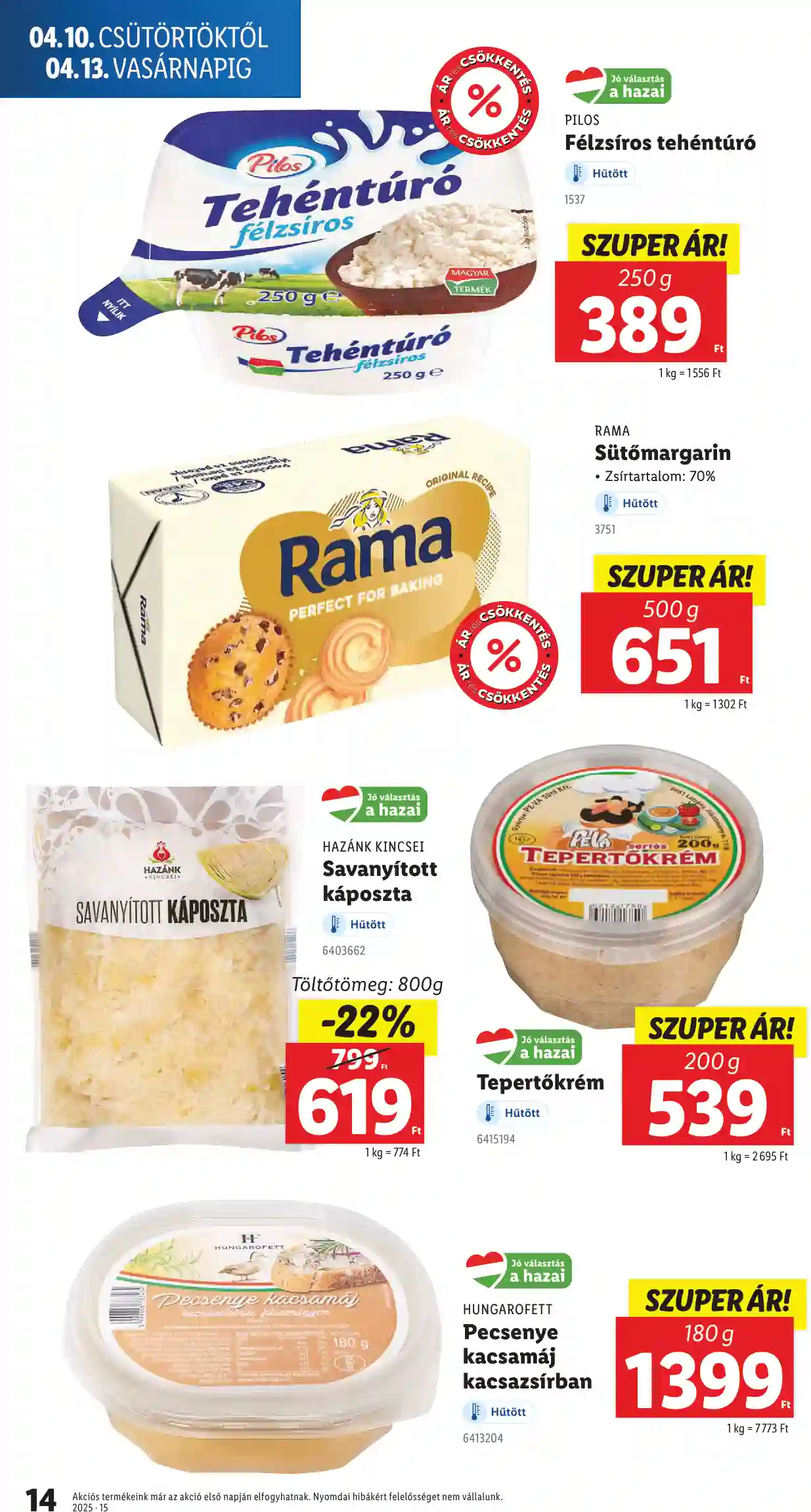 Lidl akciós újság 15. hét (Érvényes 04.10-től) (6 oldal)