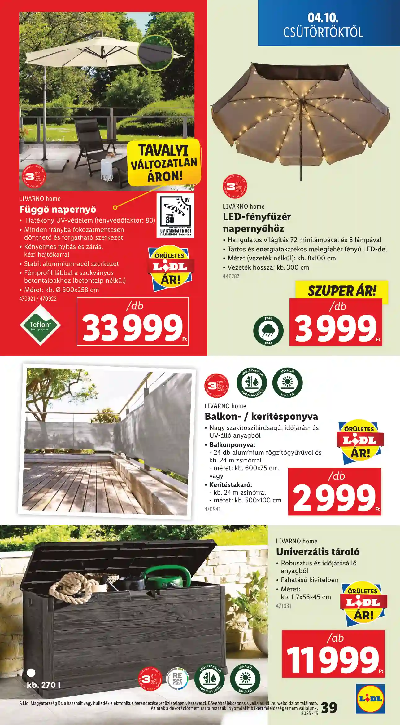 Lidl akciós újság 15. hét (Érvényes 04.10-től) (33 oldal)
