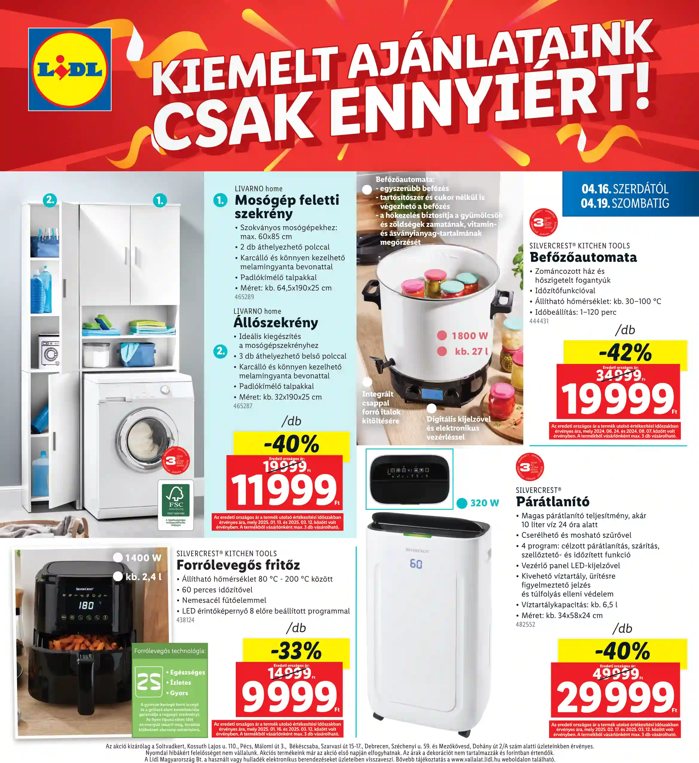 Lidl akciós újság 16. hét (Regionális akciók) (4 oldal)