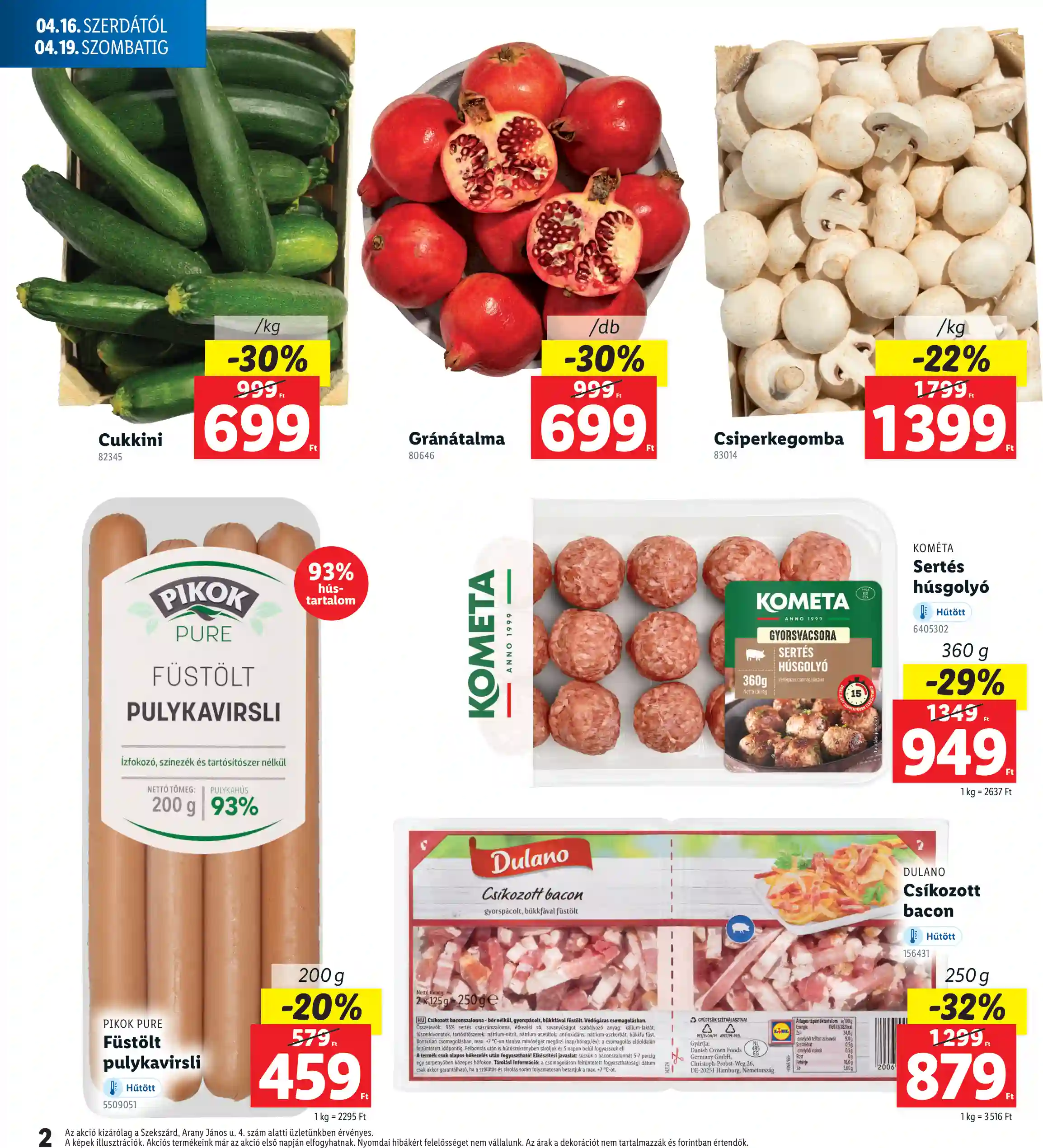 Lidl akciós újság 16. hét (Regionális akciók – Szekszárd) (2 oldal)