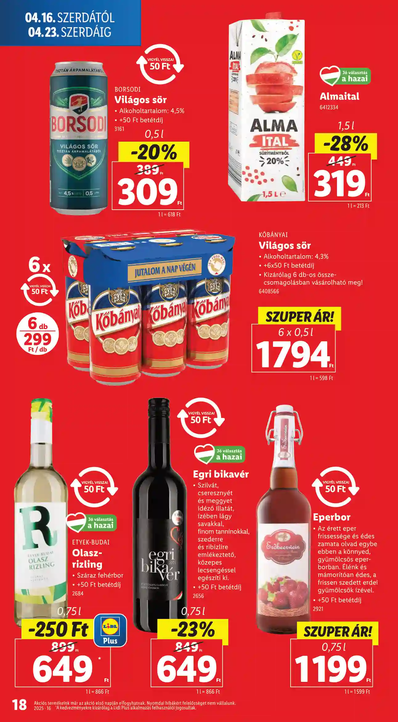 Lidl akciós újság 16. hét (Érvényes 04.16-tól) (10 oldal)