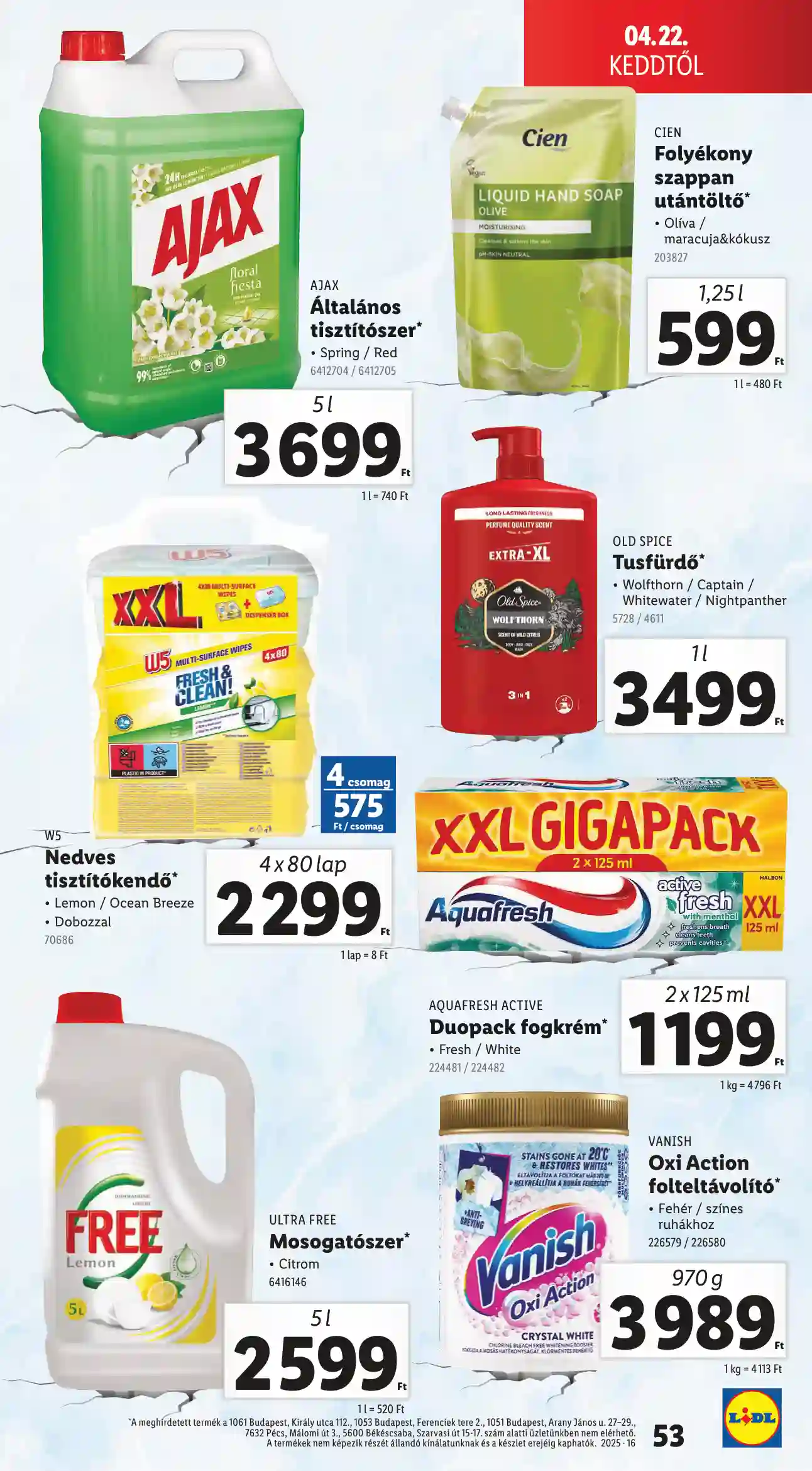 Lidl akciós újság 16. hét (Érvényes 04.16-tól) (49 oldal)