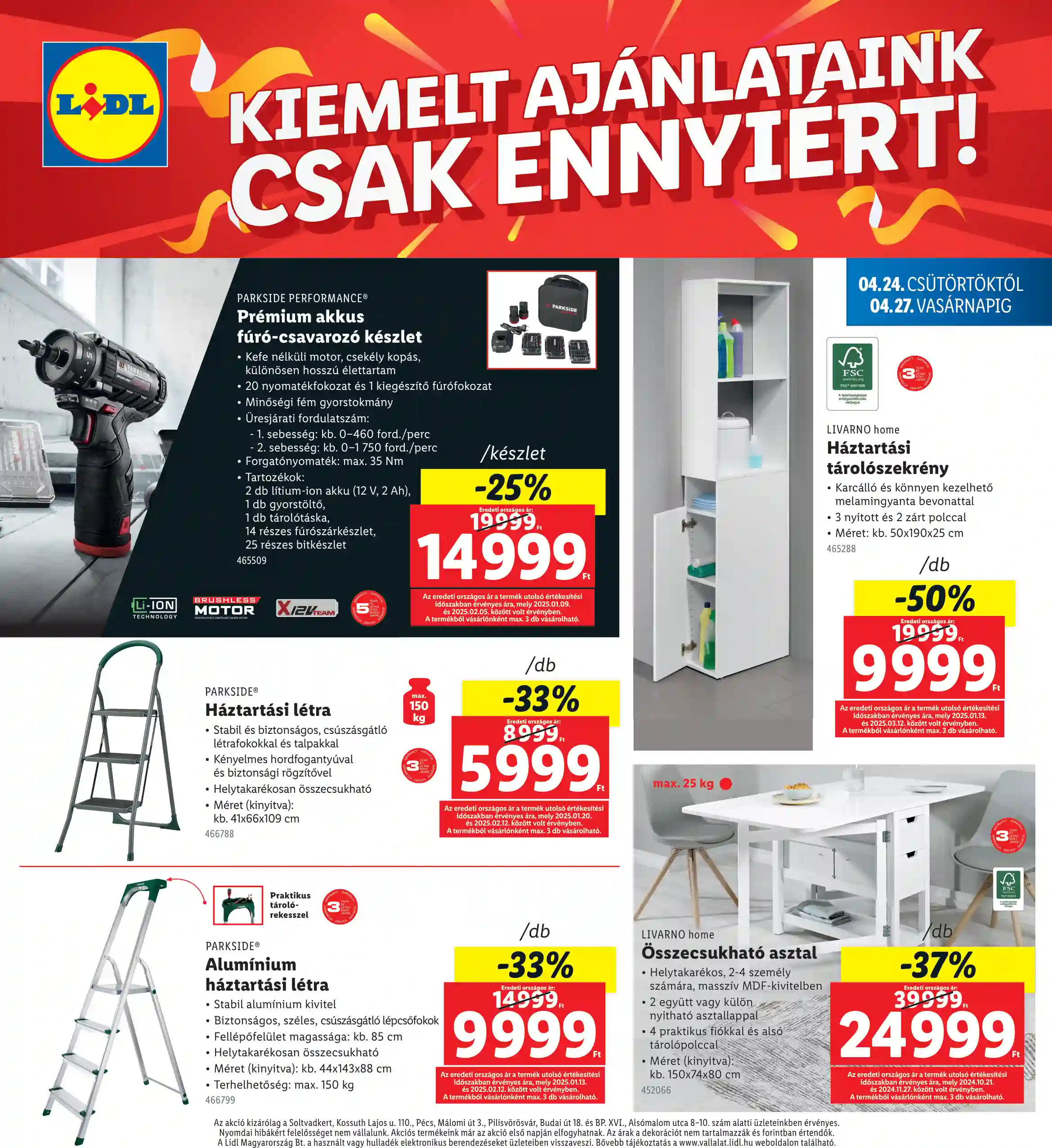 Lidl akciós újság 17. hét (Regionális akciók) (4 oldal)