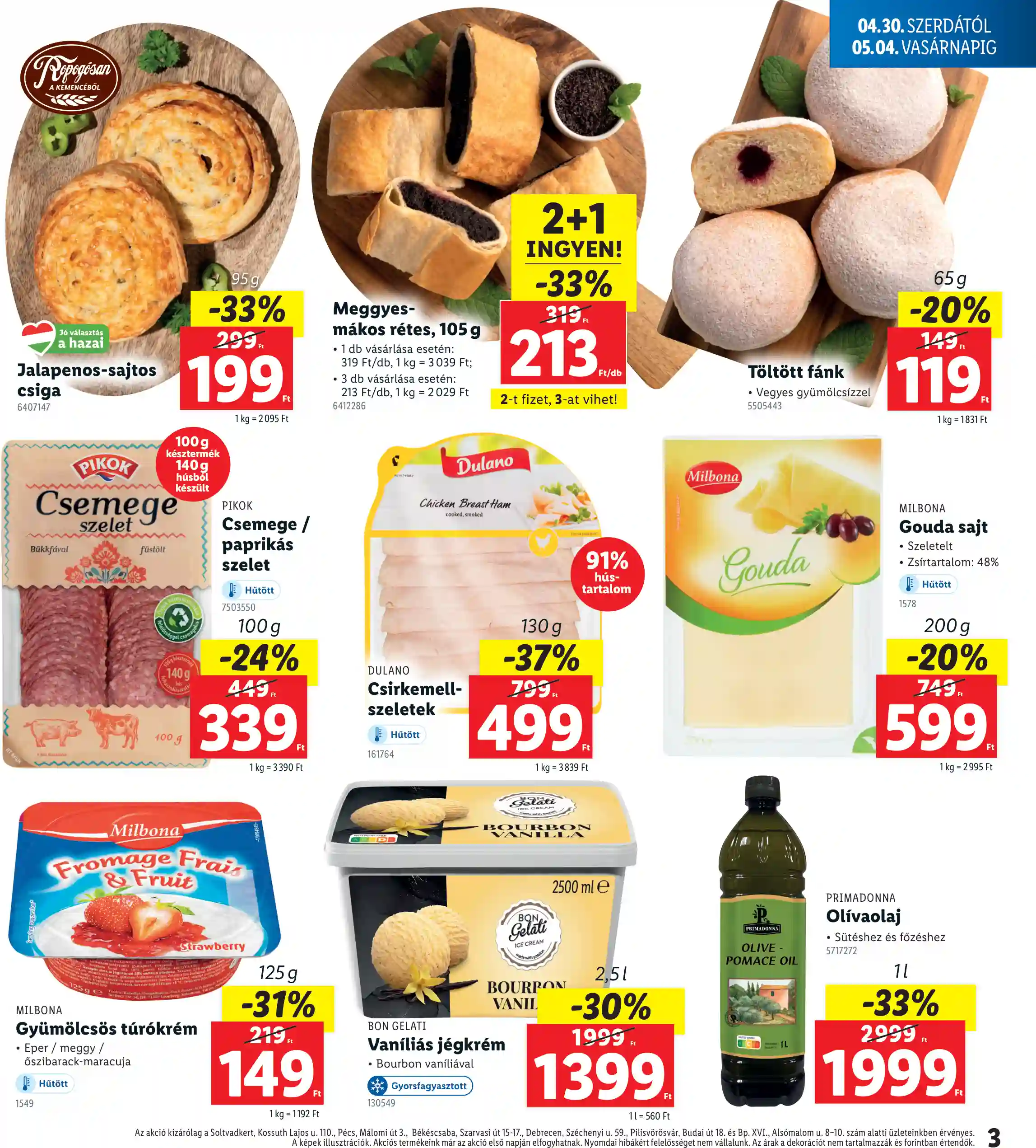 Lidl akciós újság 18. hét (Regionális akciók) (3 oldal)