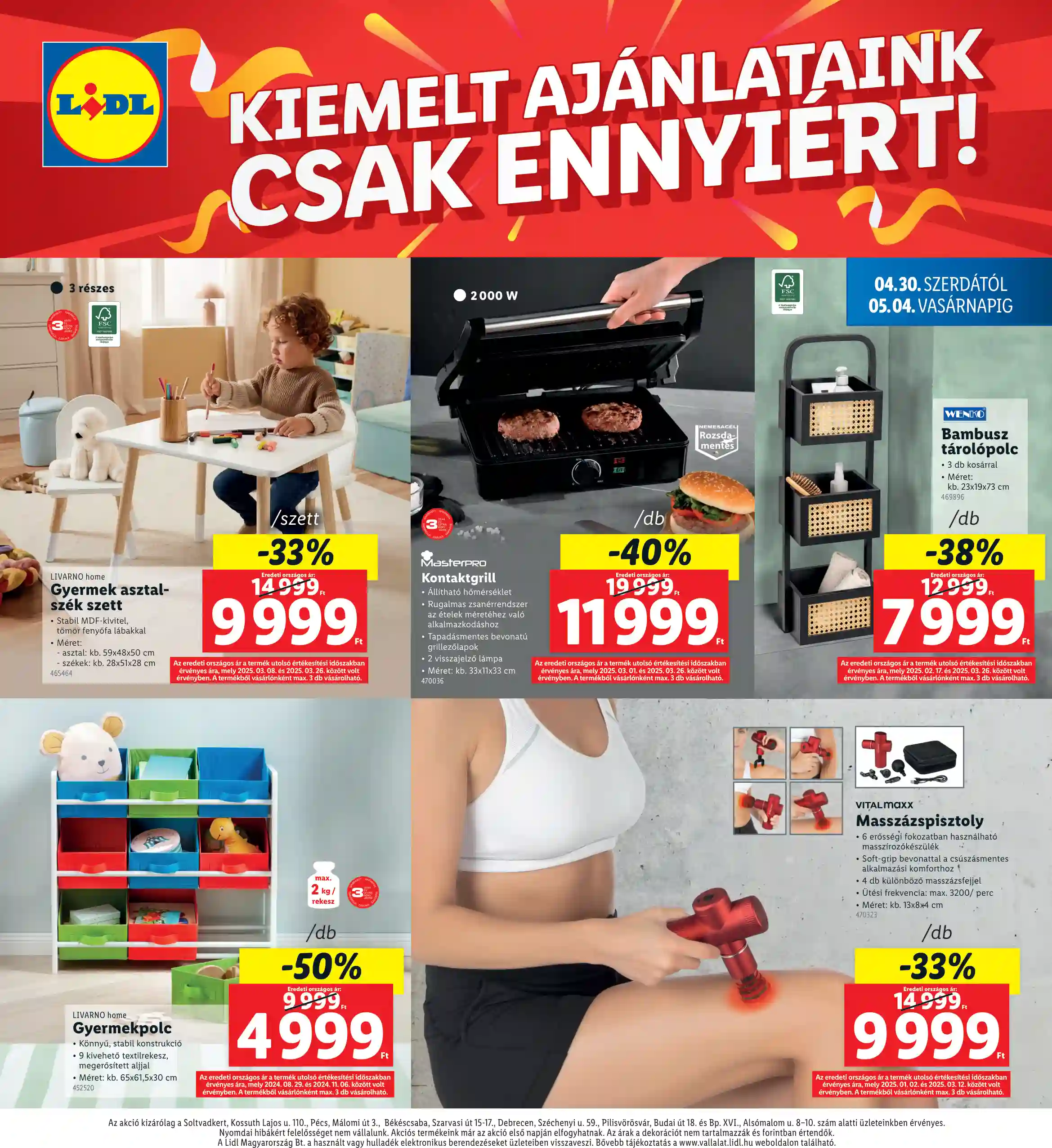 Lidl akciós újság 18. hét (Regionális akciók) (4 oldal)