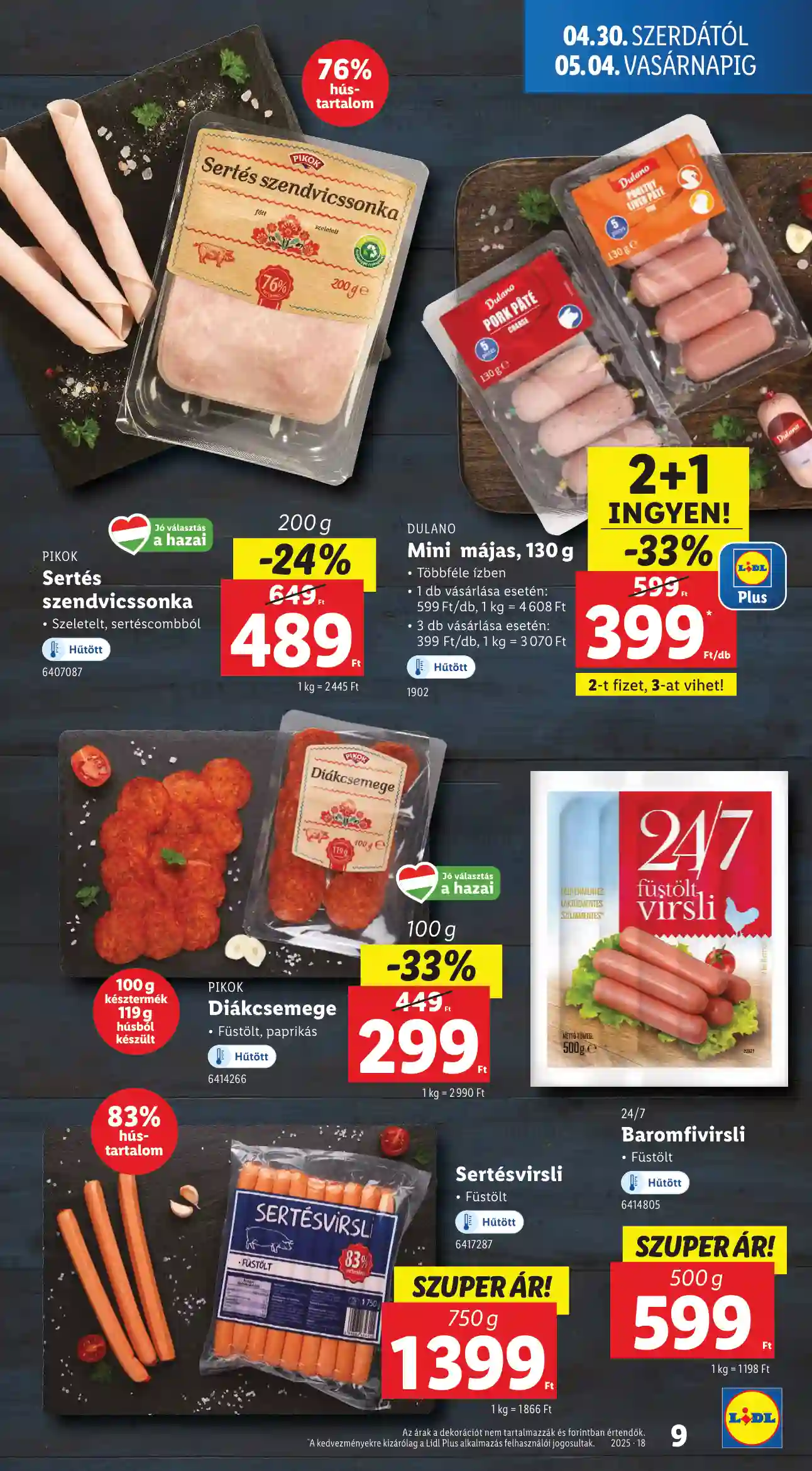 LIDL AKCIÓS ÚJSÁG 18. HÉT (ÉRVÉNYES 04.30-TÓL) (73 oldal)
