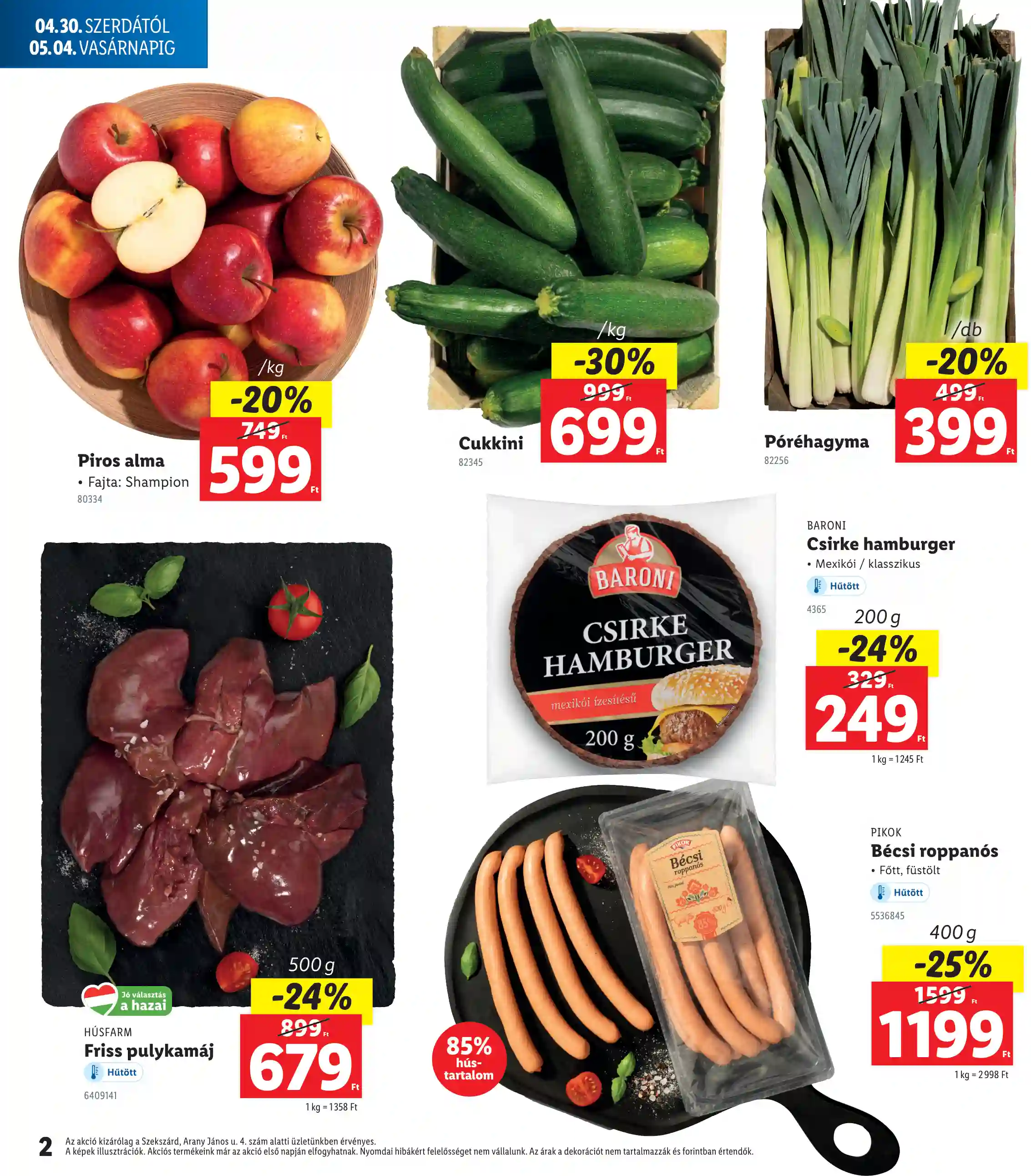Lidl akciós újság 18. hét (Regionális akciók – Szekszárd) (2 oldal)