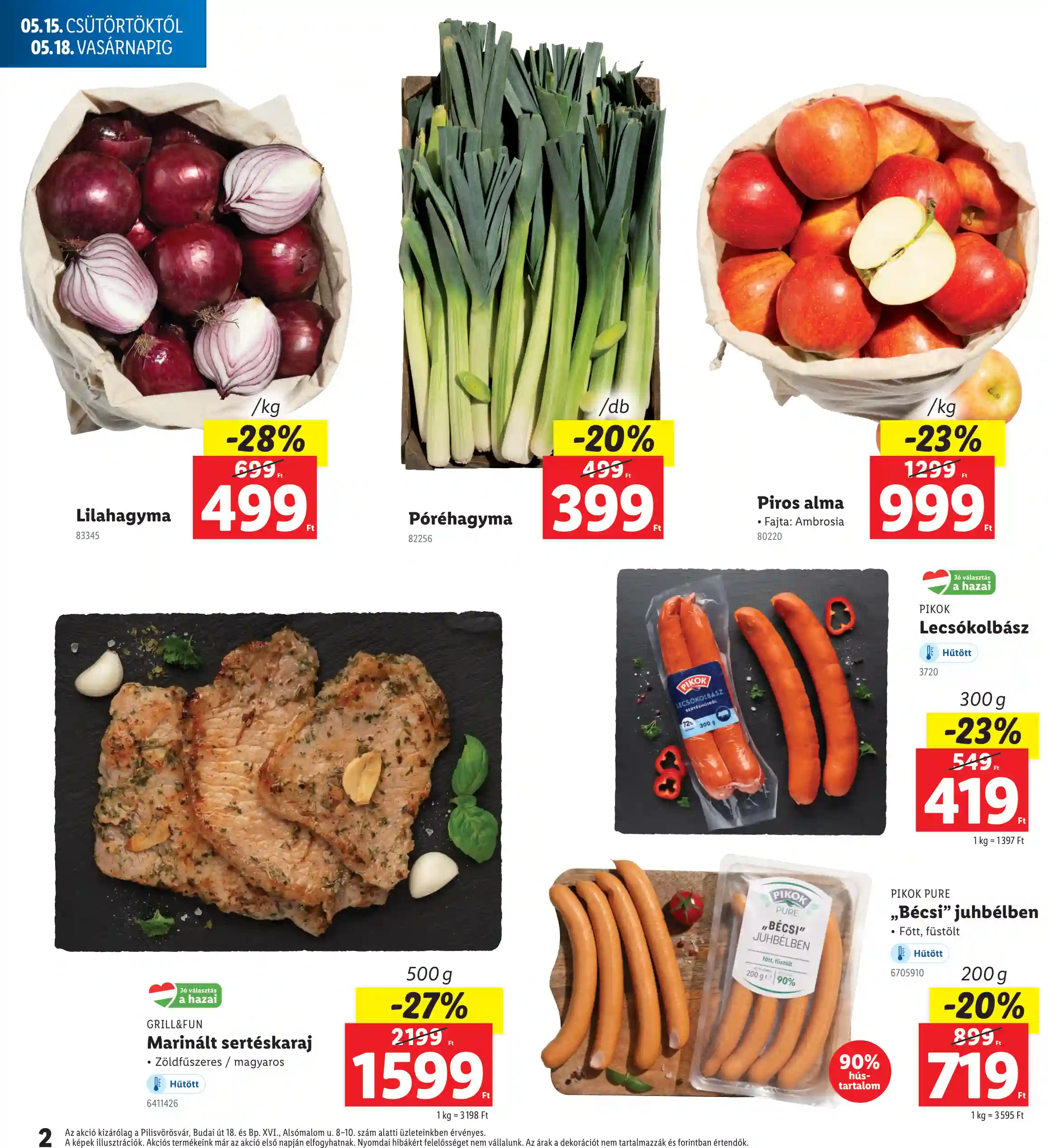 Lidl akciós újság 20. hét (Regionális akciók) (2 oldal)