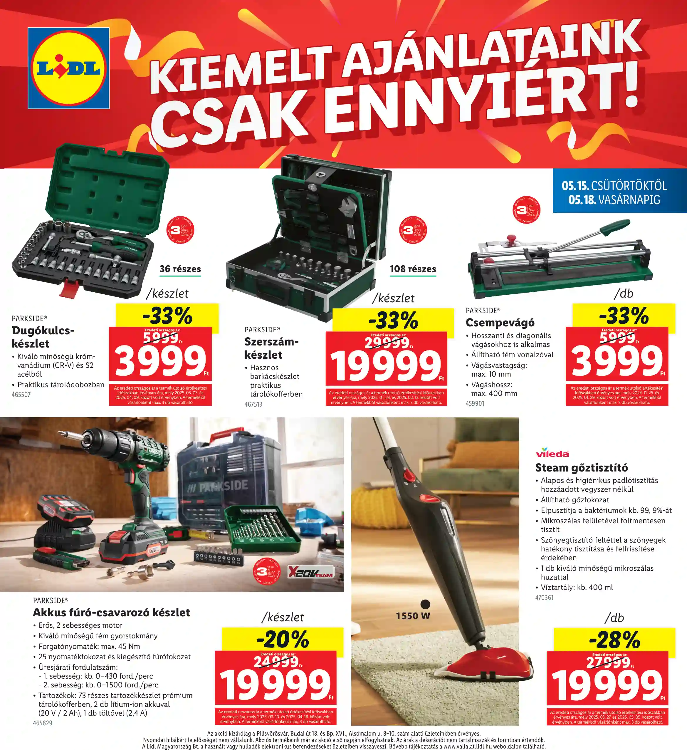 Lidl akciós újság 20. hét (Regionális akciók) (4 oldal)