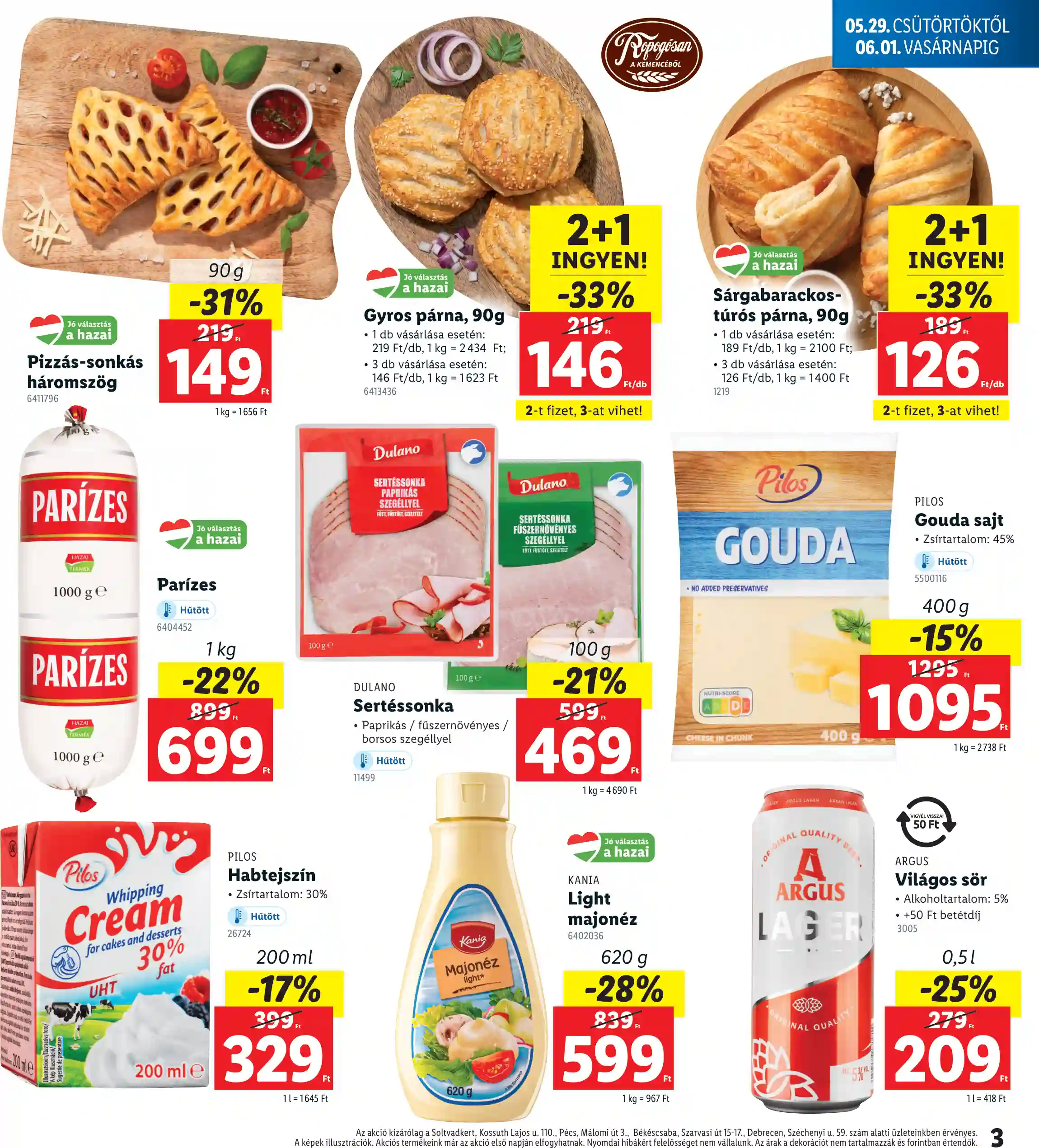 Lidl akciós újság 22. hét (Regionális akciók) (3 oldal)