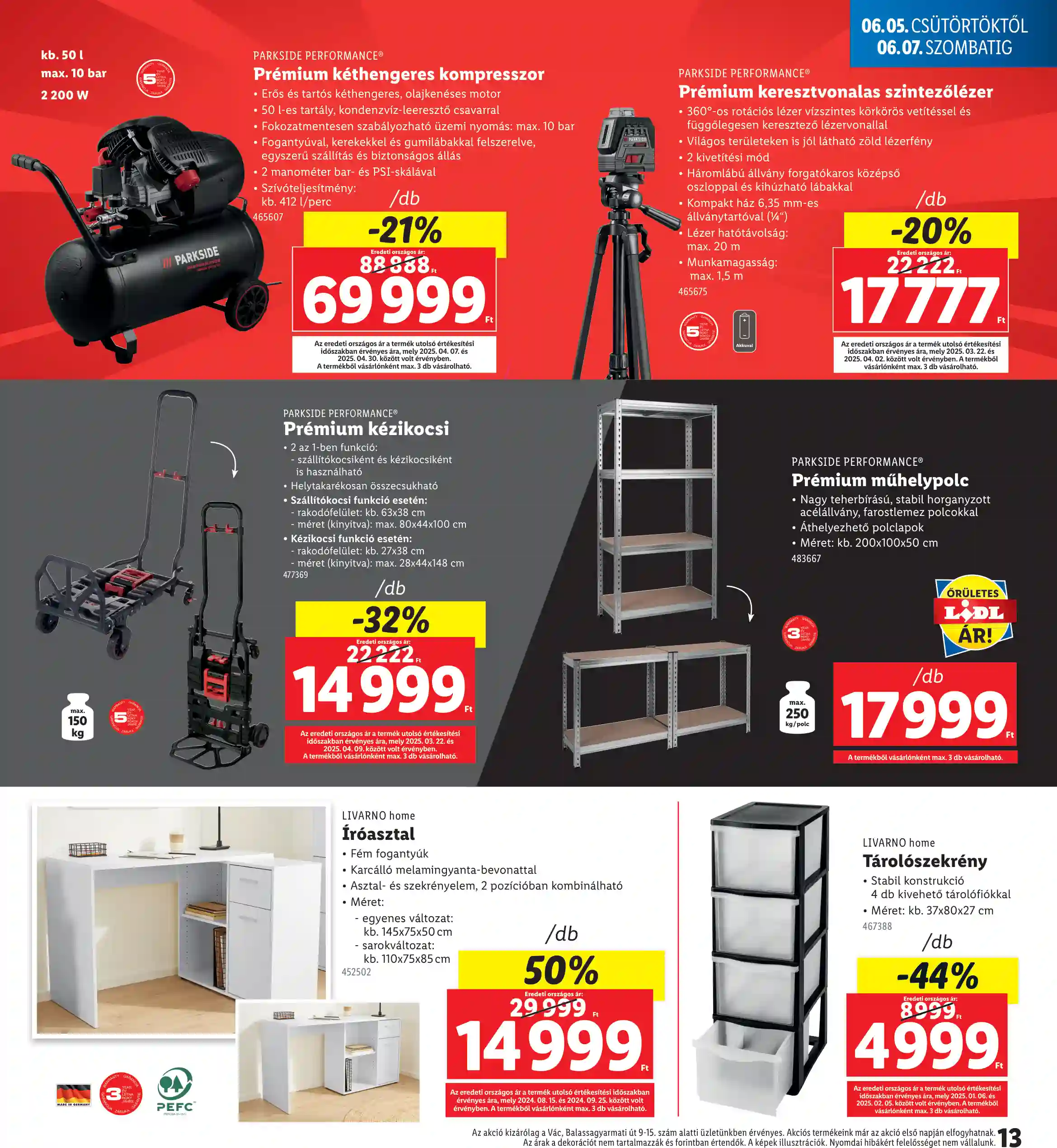 Lidl akciós újság 23. hét (Nyitási akciók – Vác) (5 oldal)