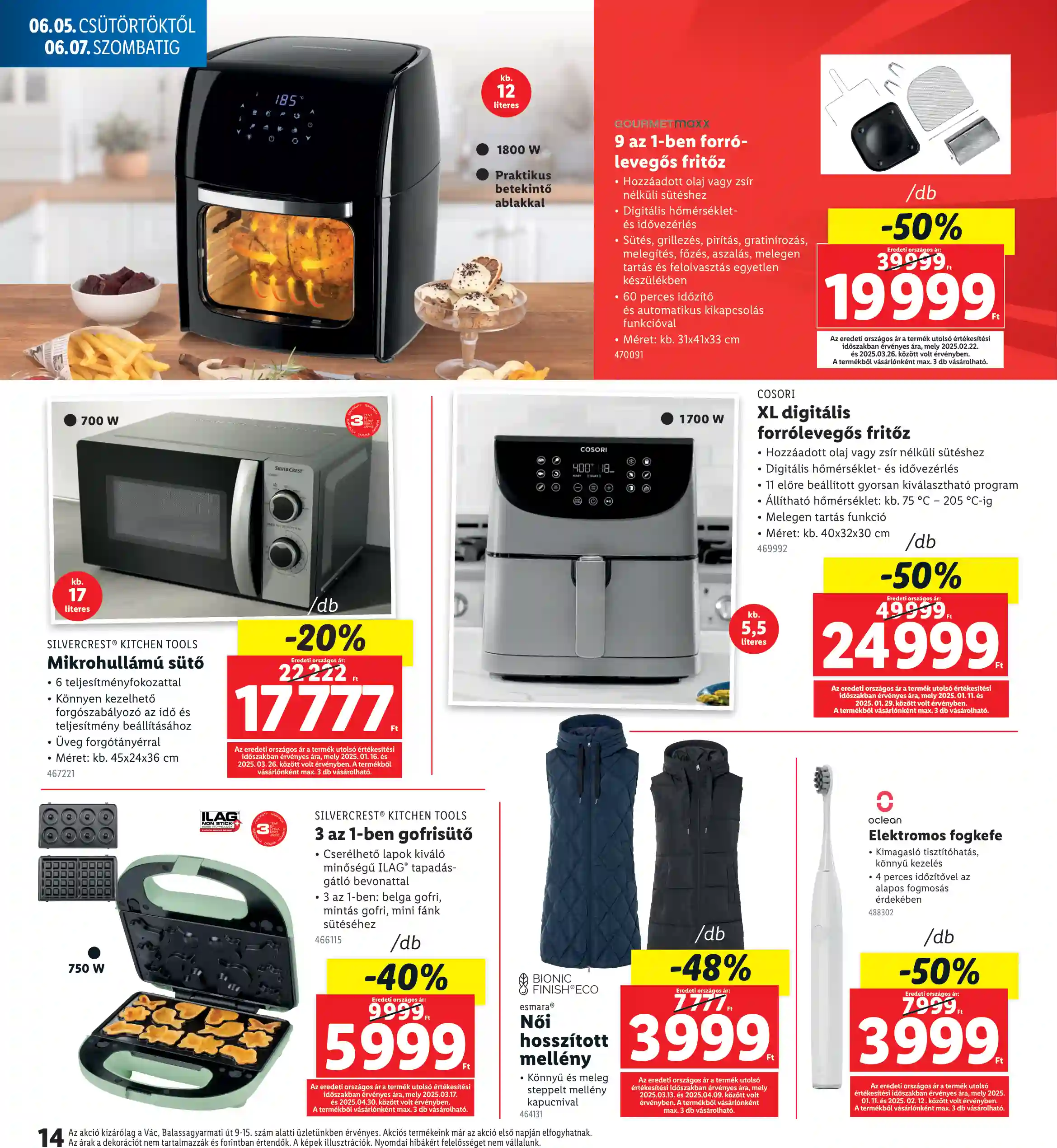 Lidl akciós újság 23. hét (Nyitási akciók – Vác) (6 oldal)