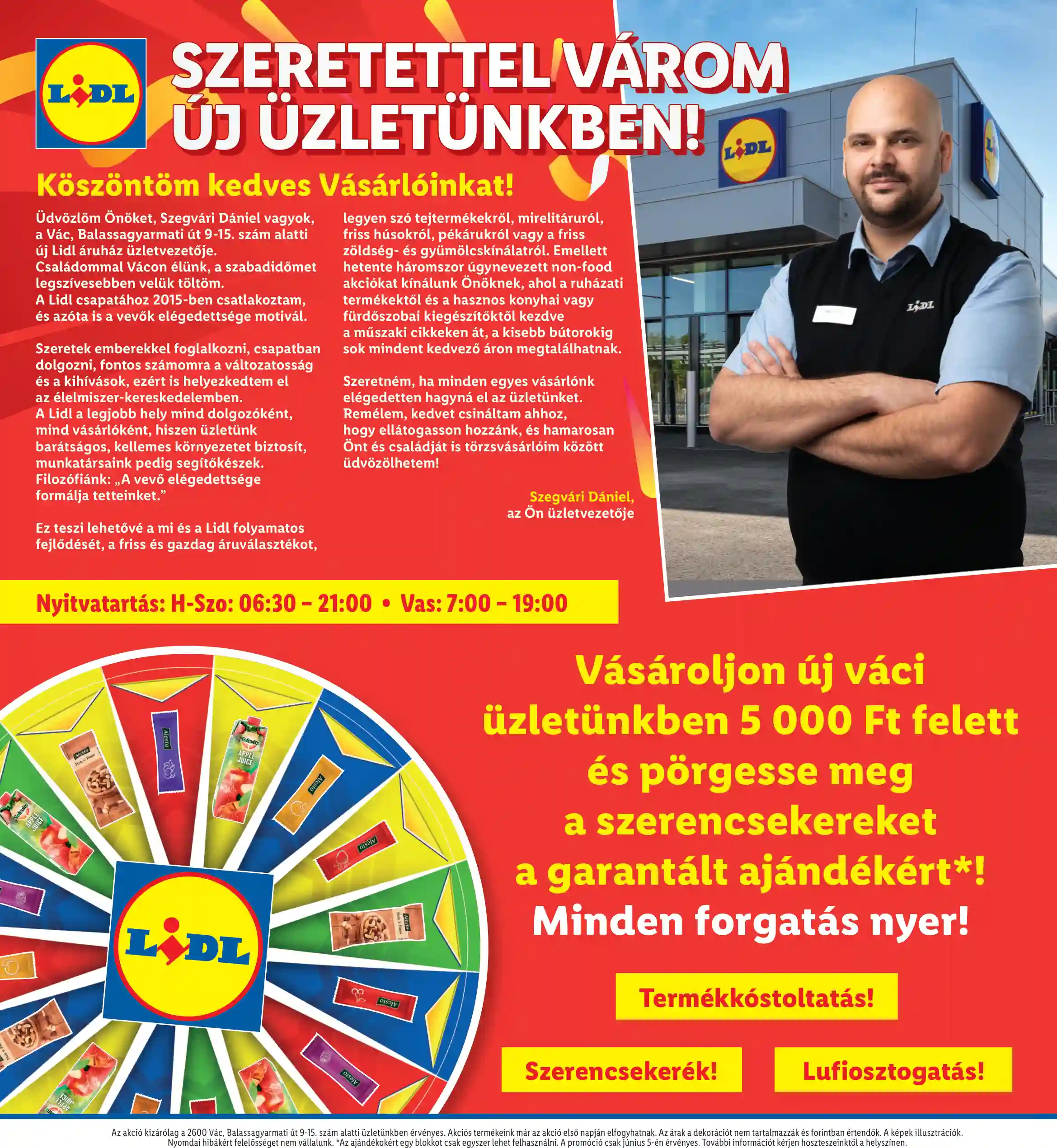 Lidl akciós újság 23. hét (Nyitási akciók – Vác) (8 oldal)