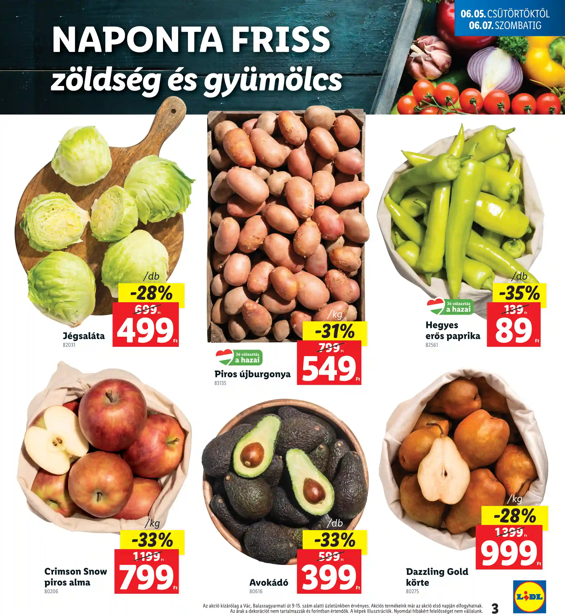Lidl akciós újság 23. hét (Nyitási akciók – Vác) (9 oldal)